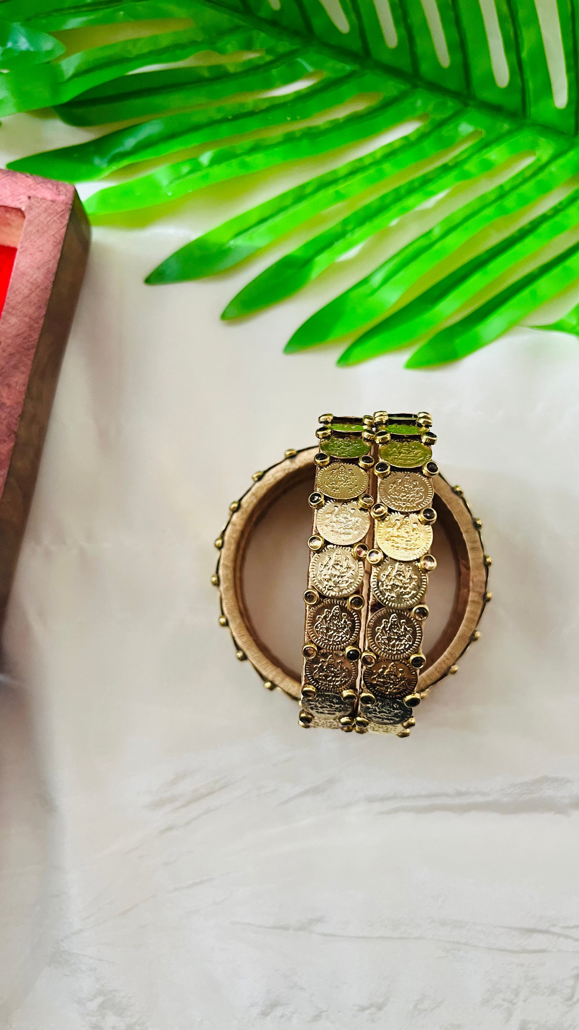 ANIKSHYA HANDMADE GOLD COIN BANGLE VH009