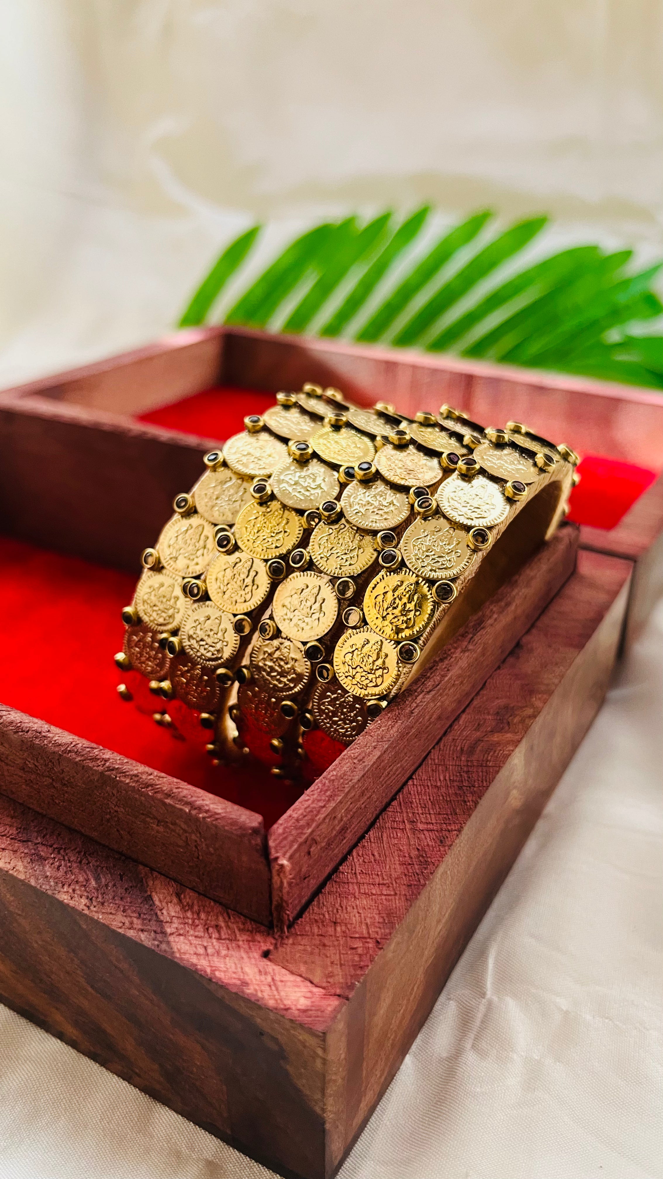 ANIKSHYA HANDMADE GOLD COIN BANGLE VH009