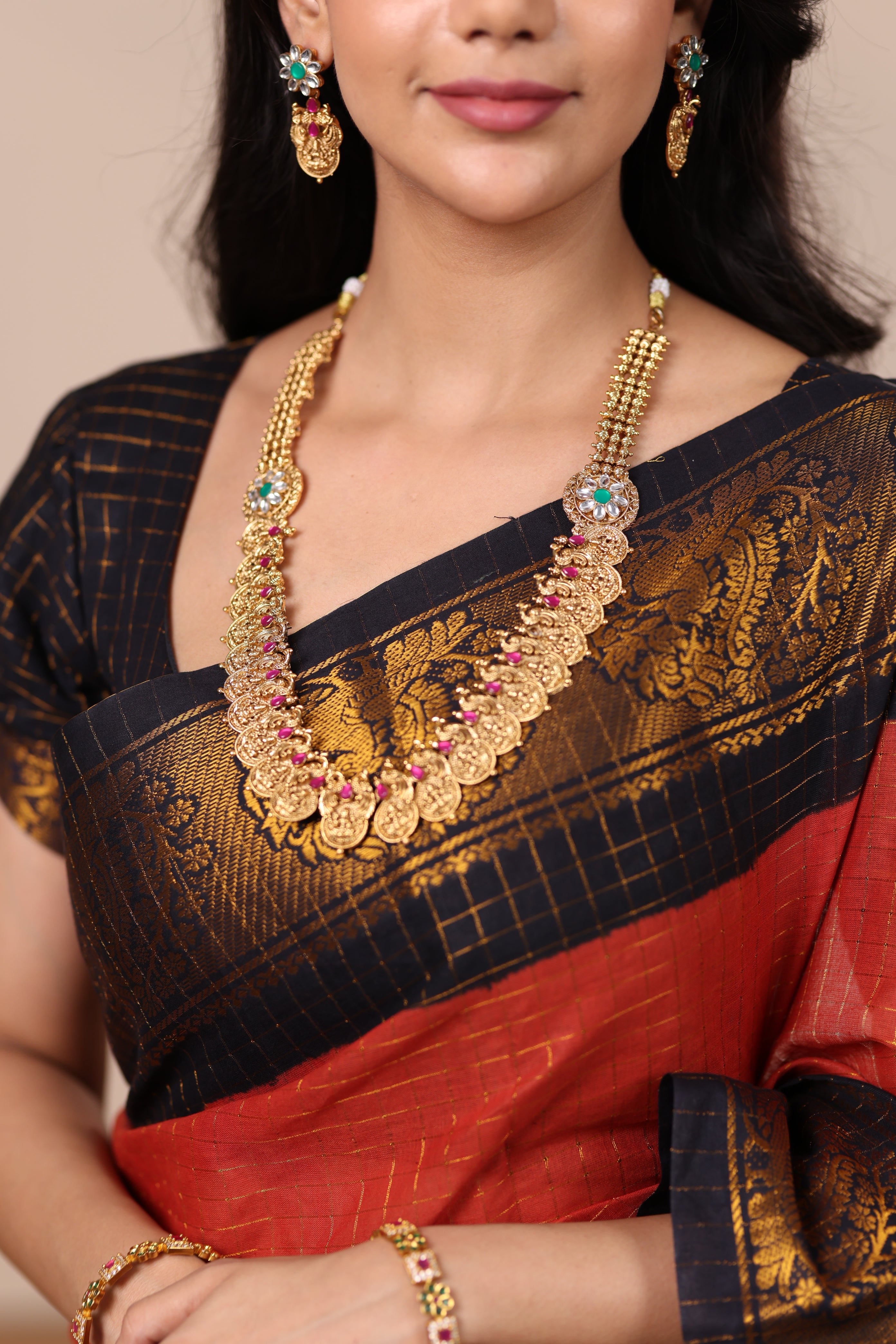 Lakshmi Kundan Antique Haram