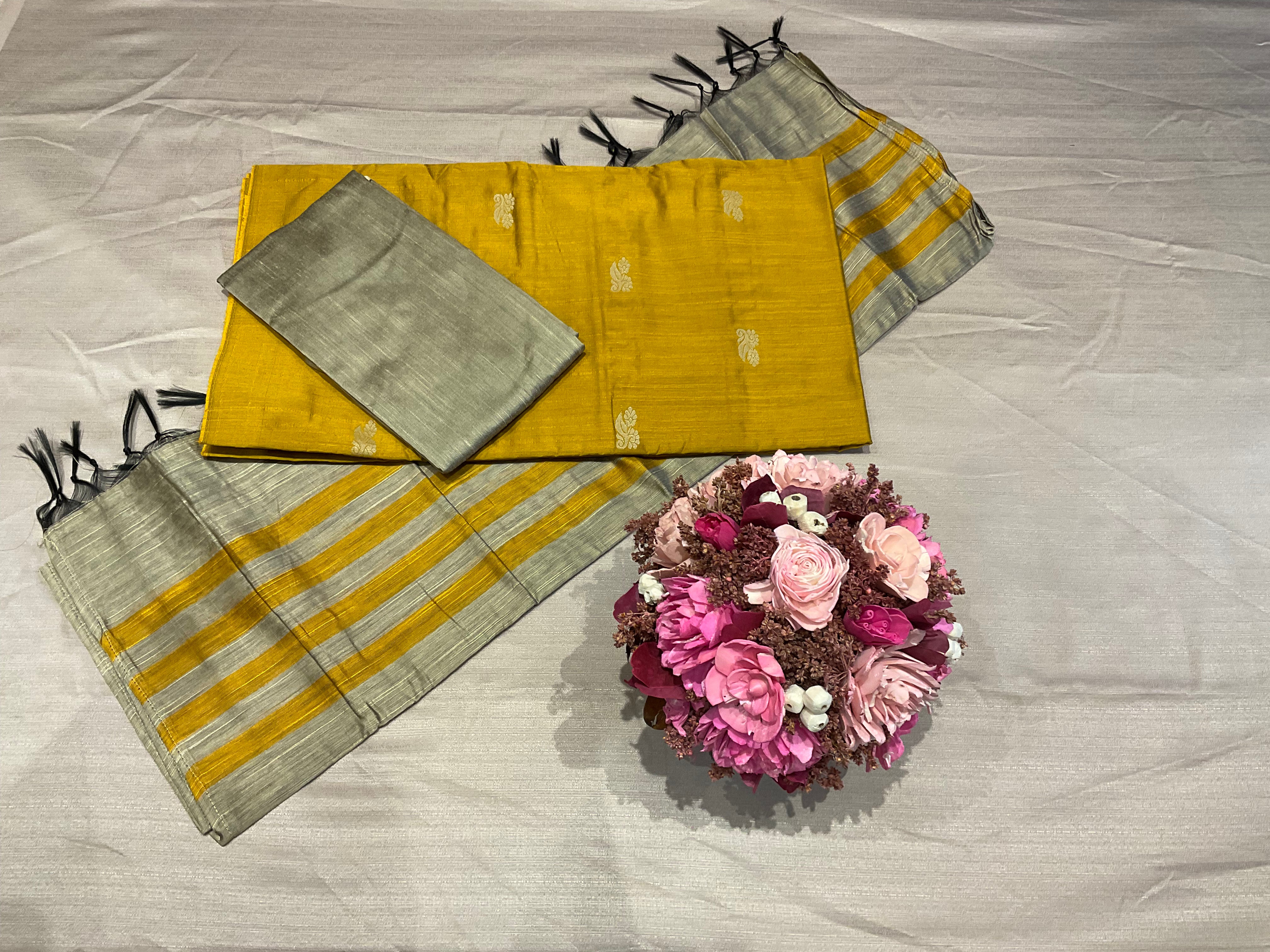 Anikshya raw silk salwar suit - Yellow