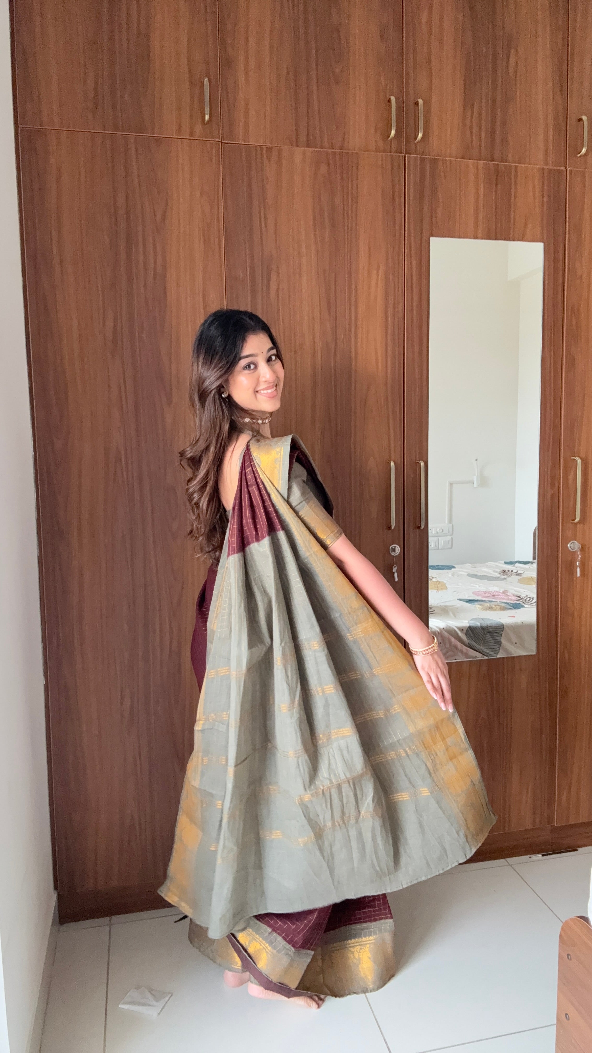 Maroon Sungi Cotton Saree ABD25AP91