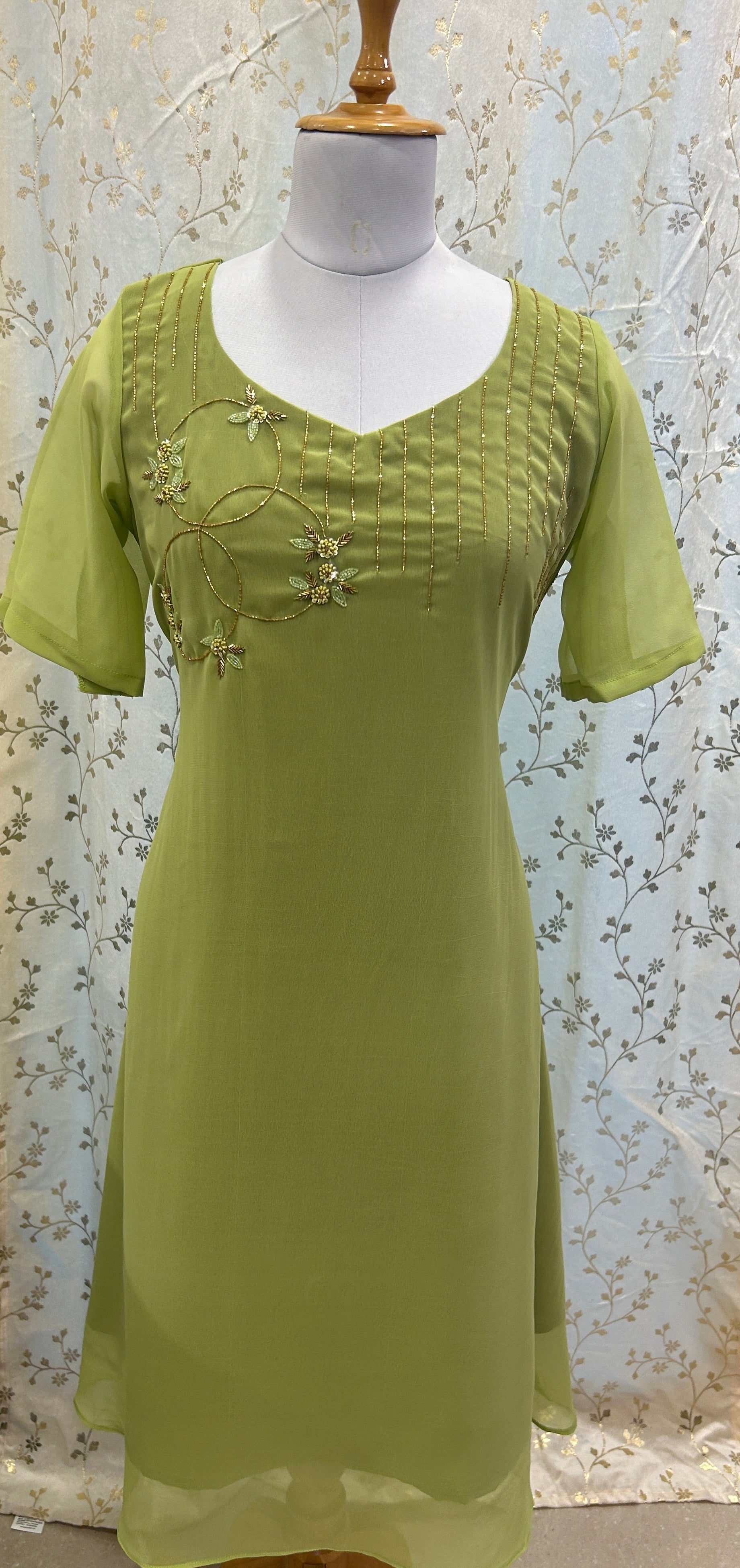 Georgette Green Kurti