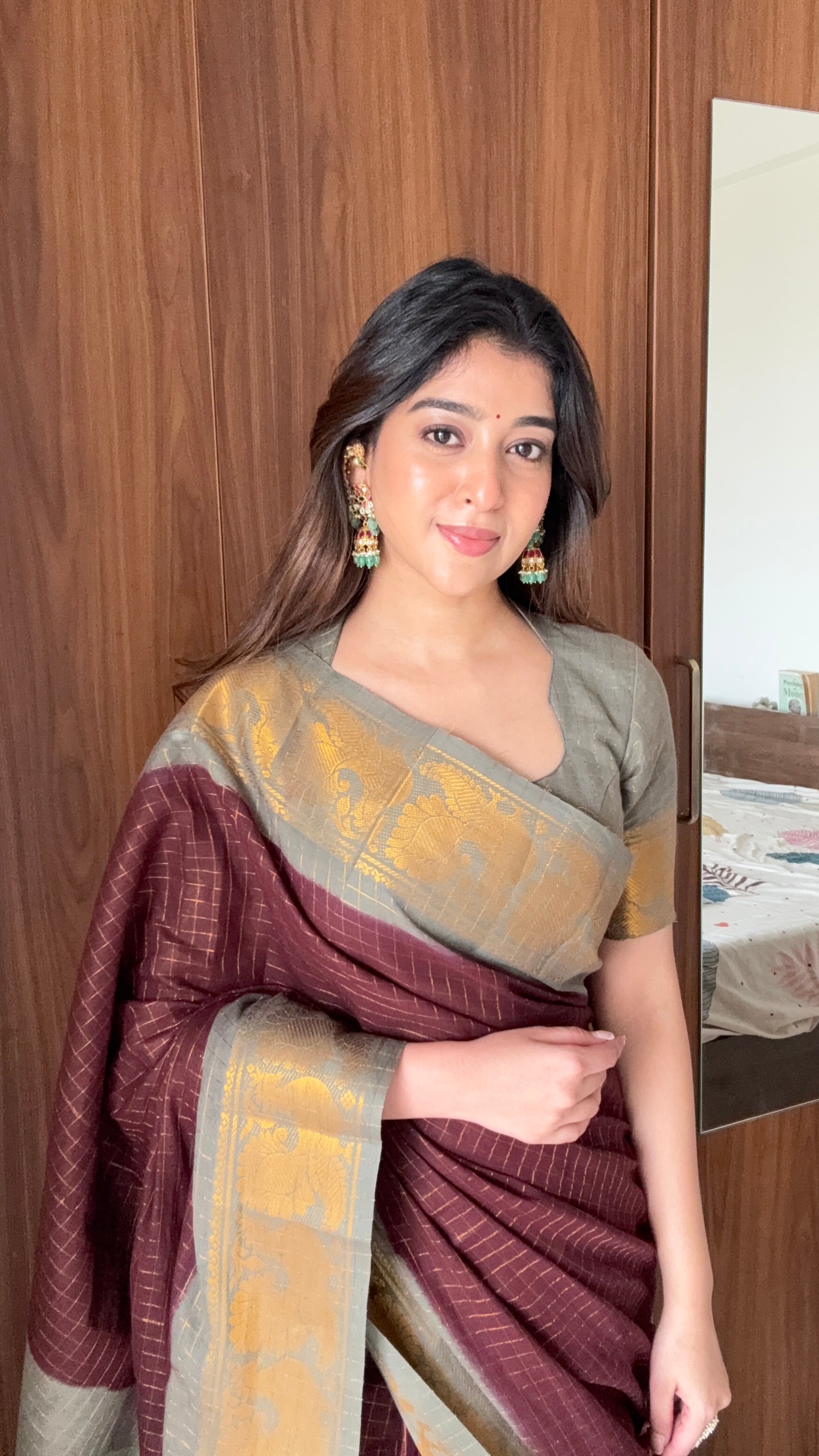 Maroon Sungi Cotton Saree ABD25AP91