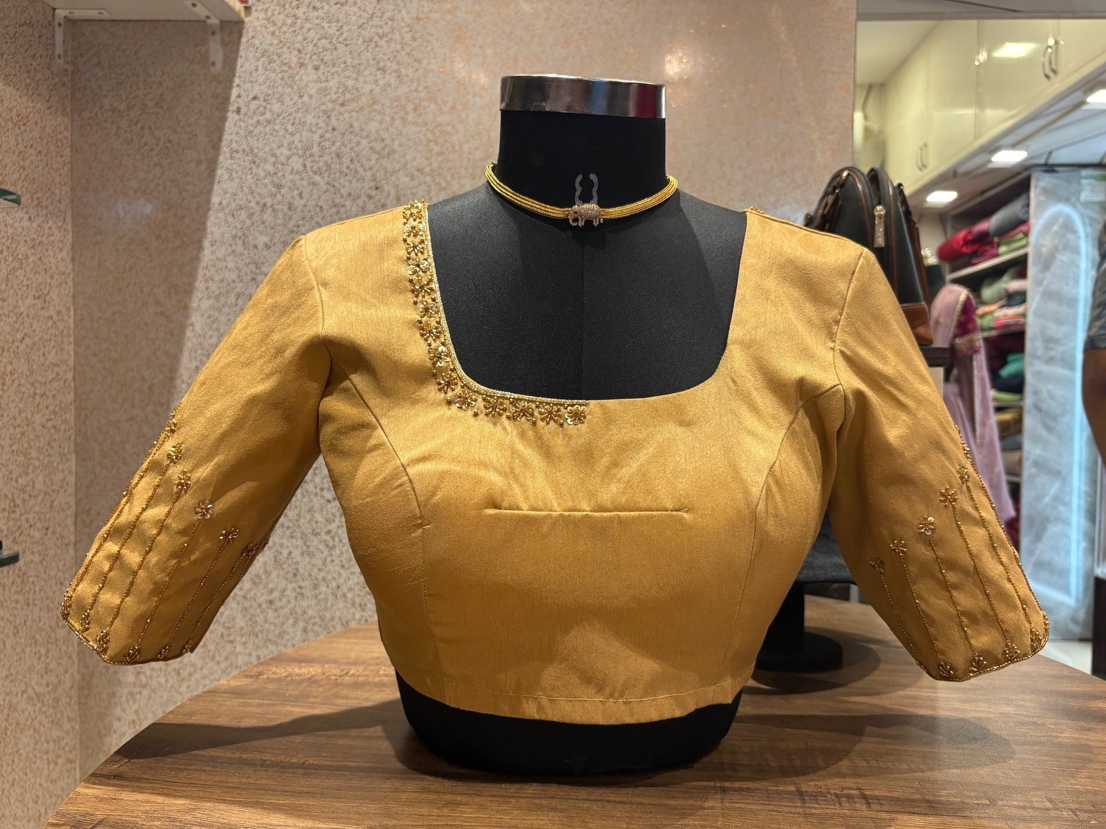 Gold Blouse Design