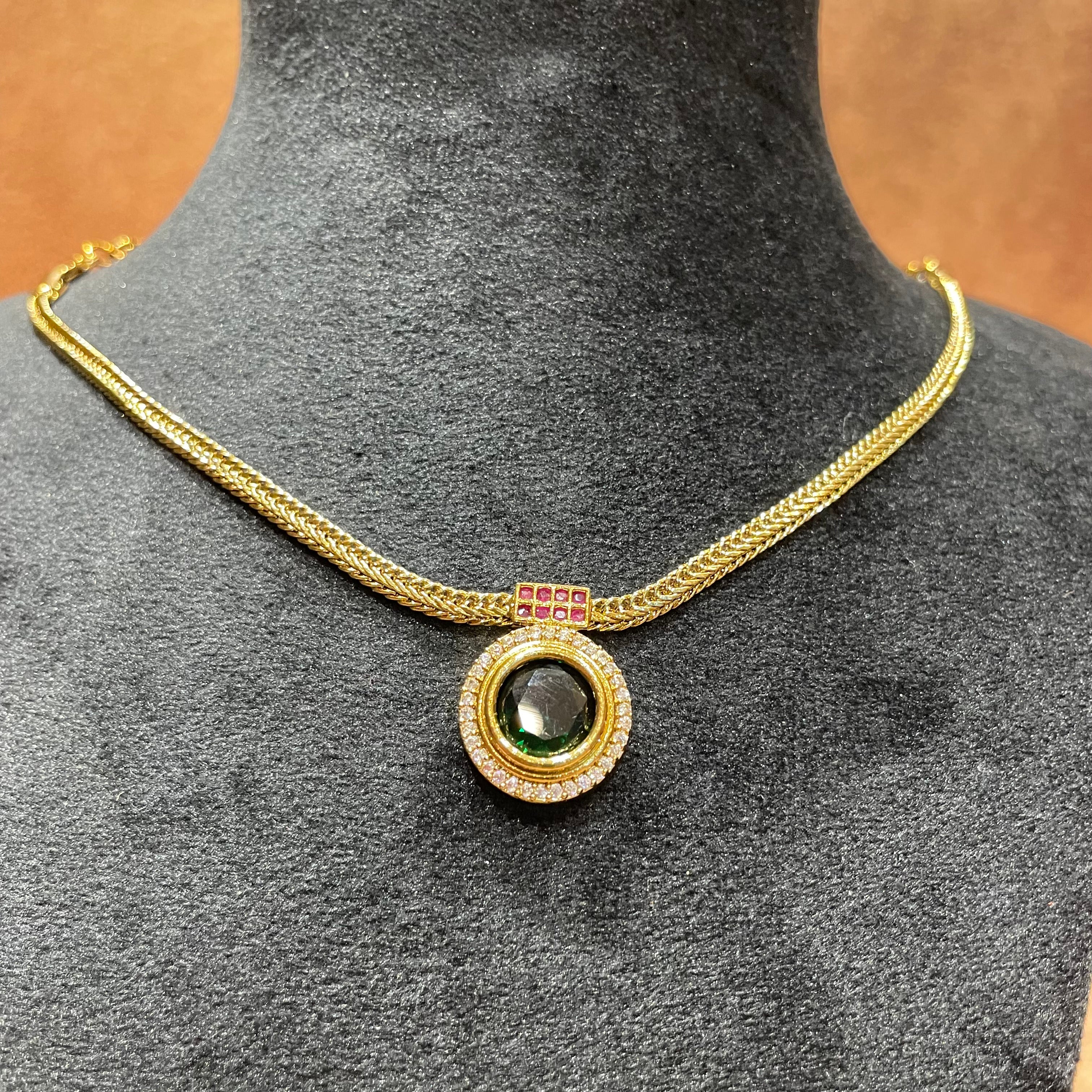 Maragatham Antique Pendant Necklace