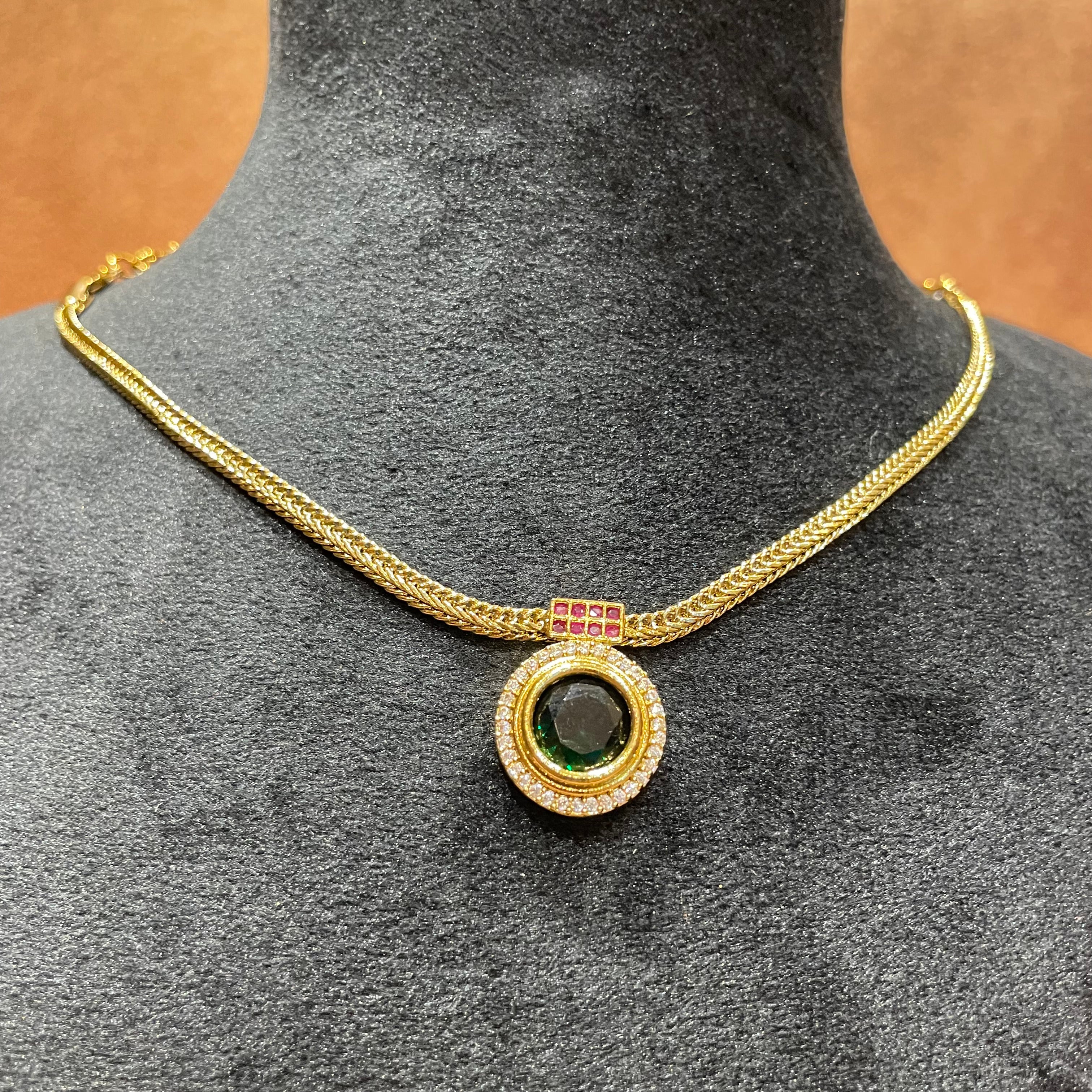 Maragatham Antique Pendant Necklace