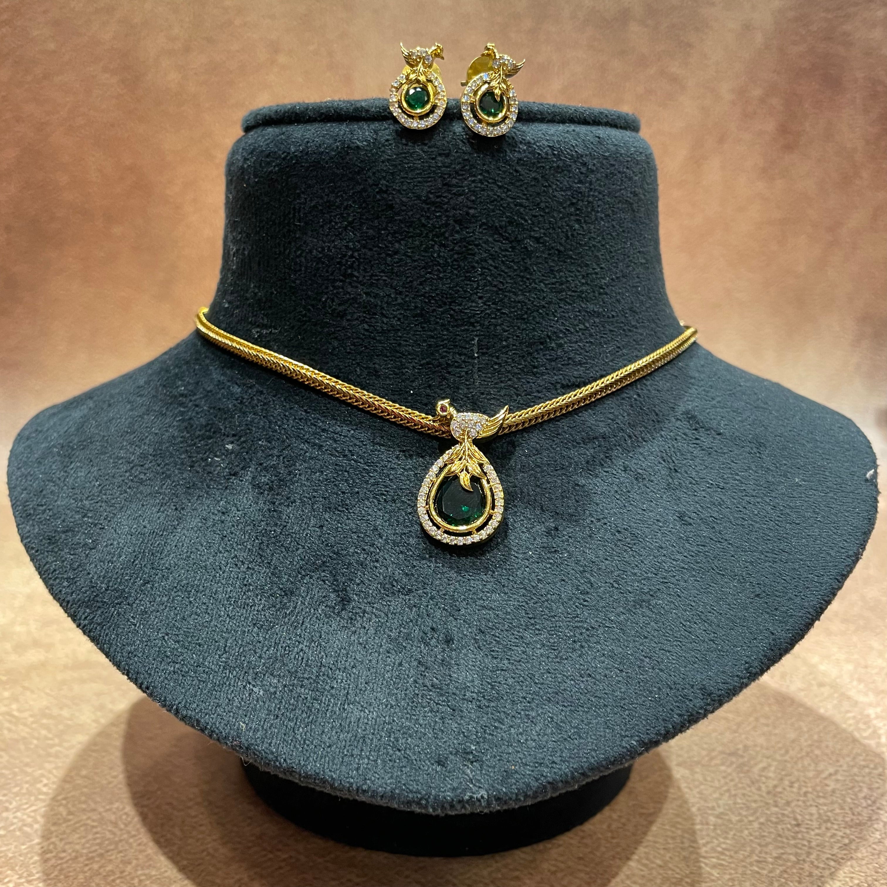 Indra Emerald Pendant Necklace