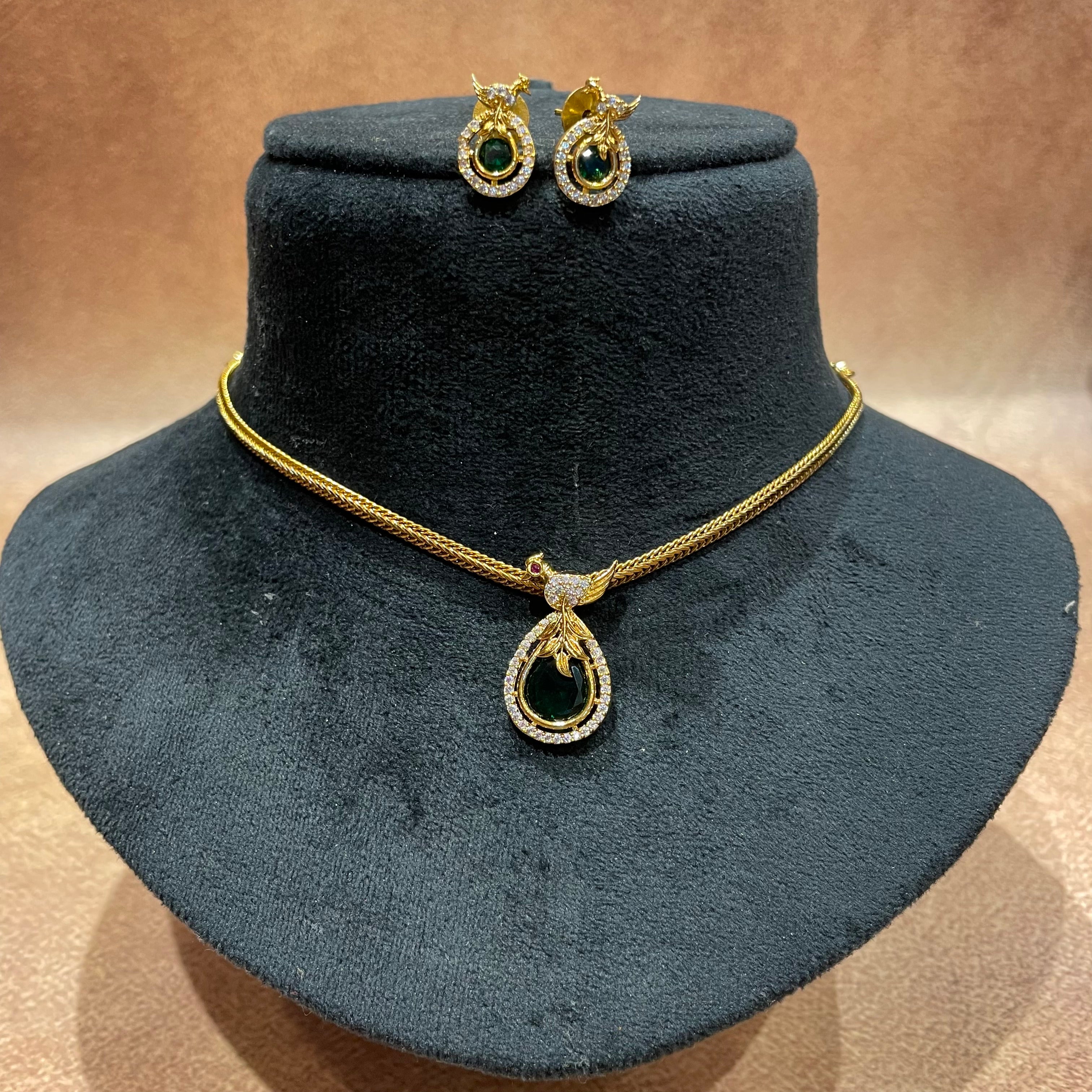 Indra Emerald Pendant Necklace