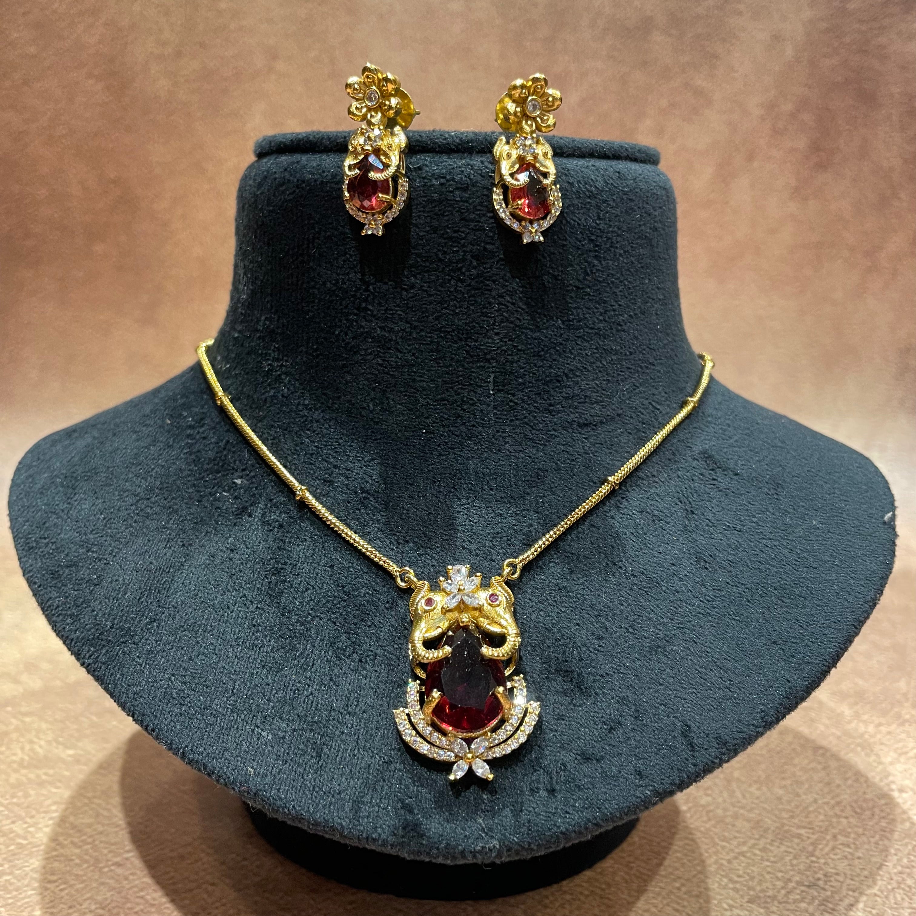 Anika Ruby Pendant Necklace