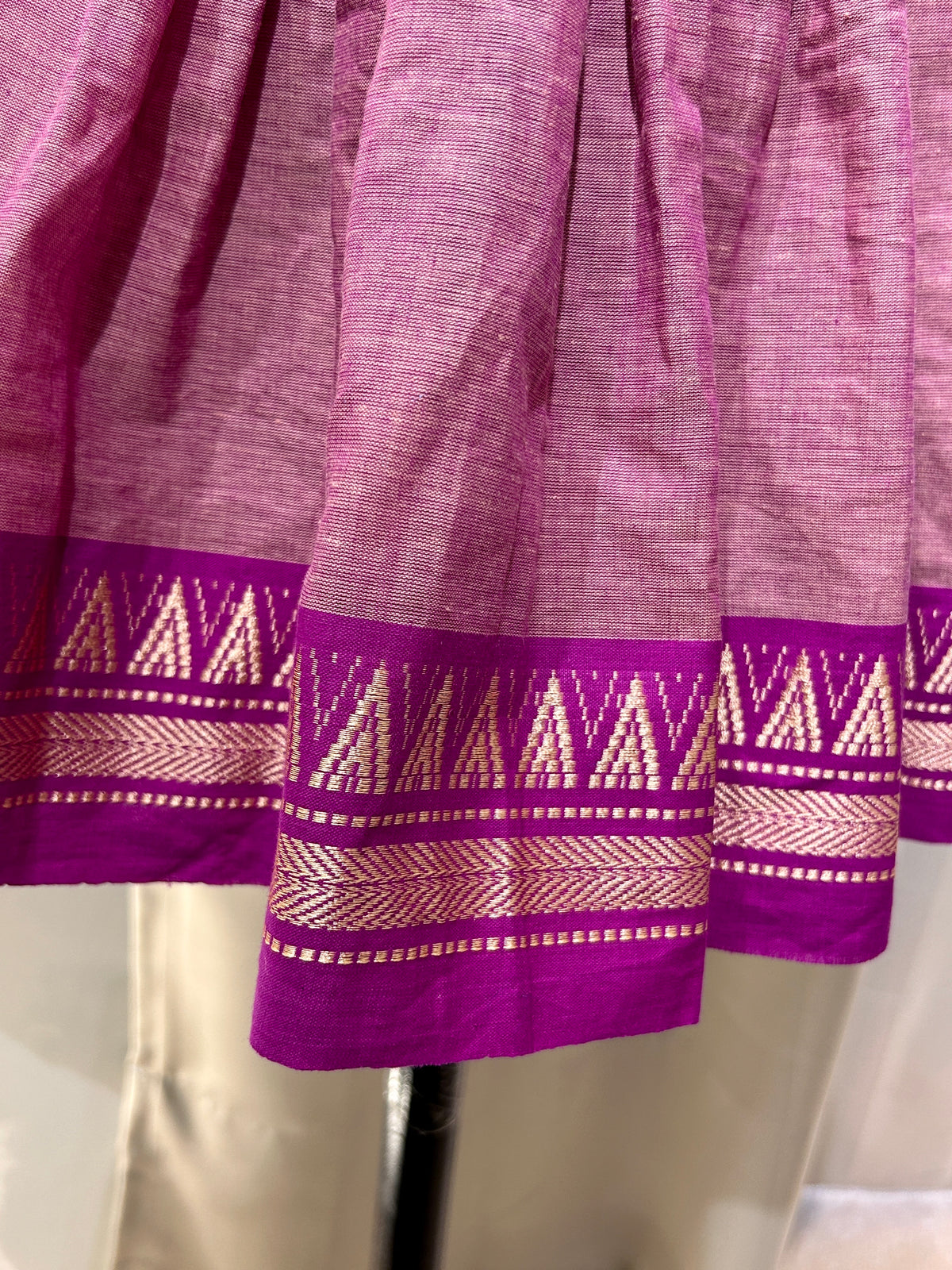 Pink Chettinad Cotton Kid Frock