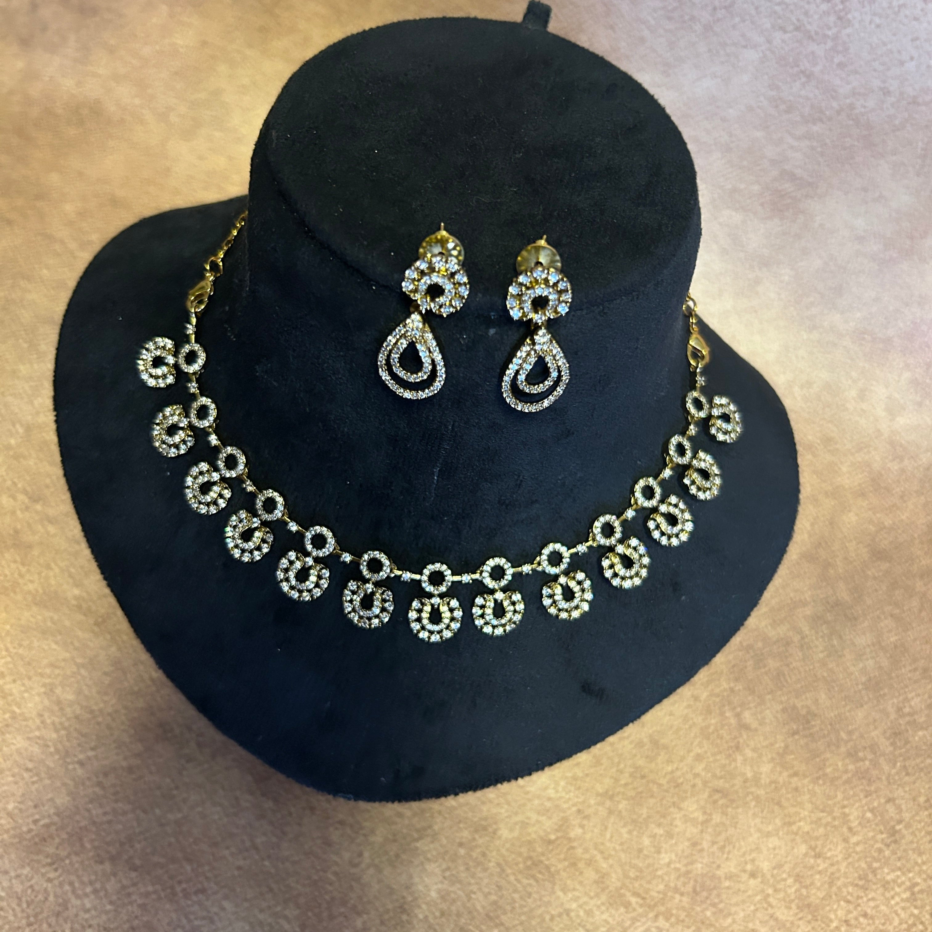 Diya pendant AD necklace