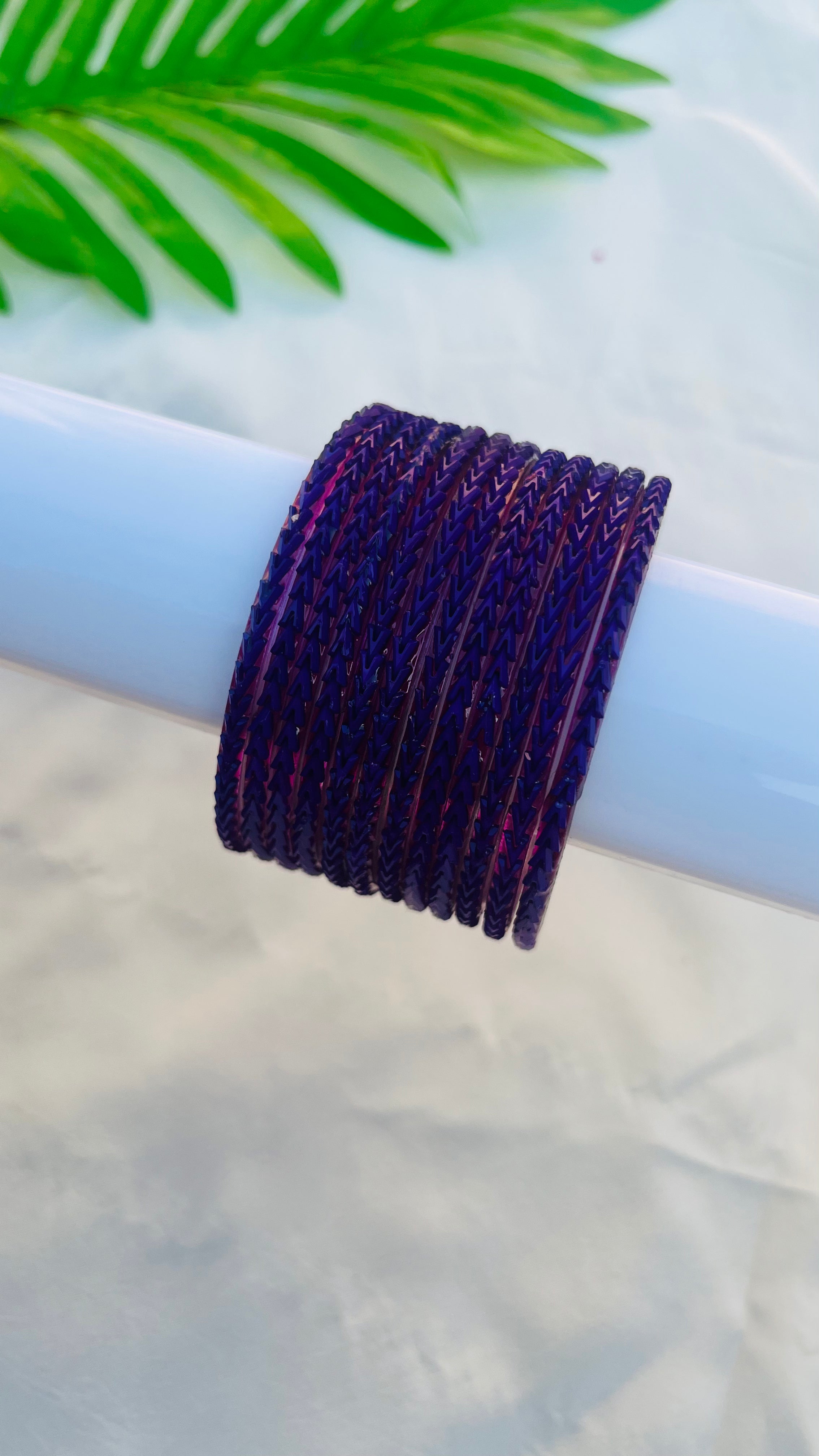 ANIKSHYA VIOLET GLASS BANGLE VH057