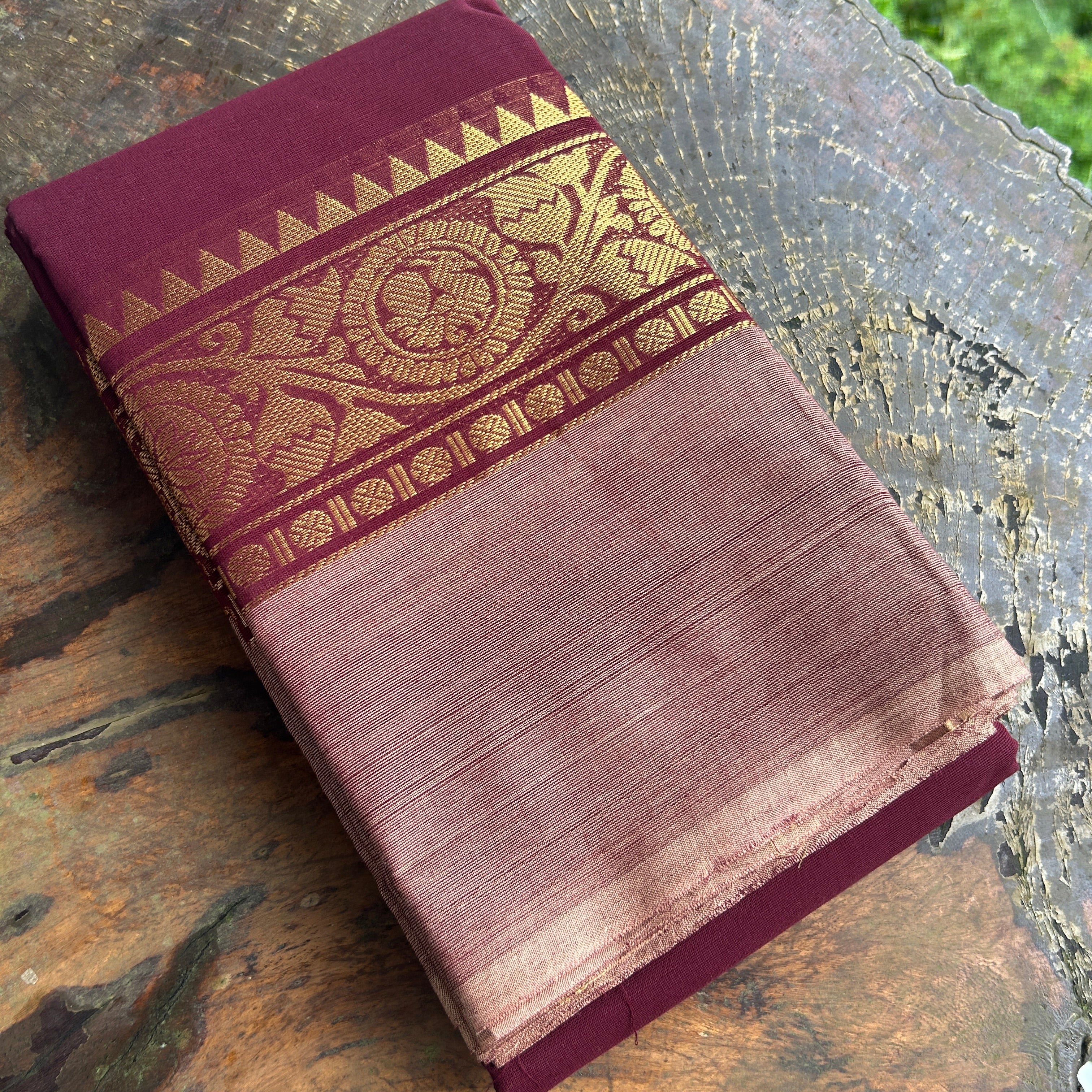 Maroon Chettinaad Cotton Saree ABD25AP93