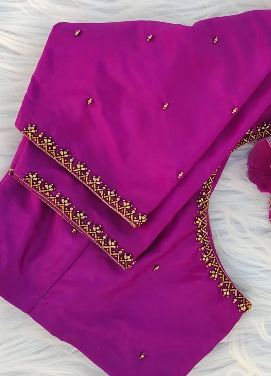 hand embroidery Pink Blouse