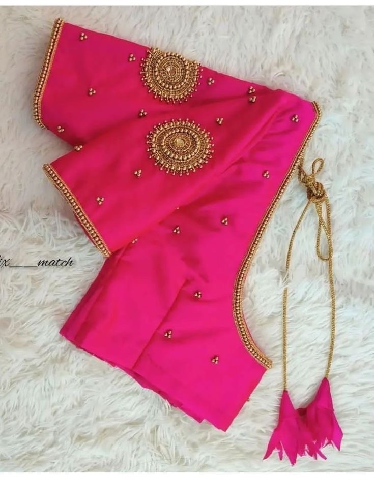 Pink Circle Design Blouse