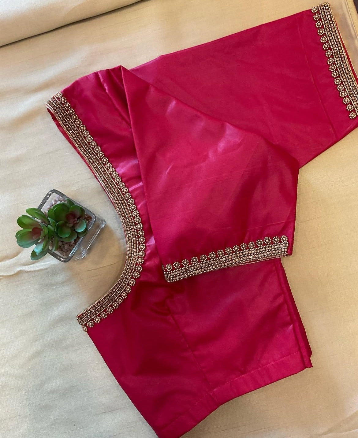 Rani pink Plain Blouse