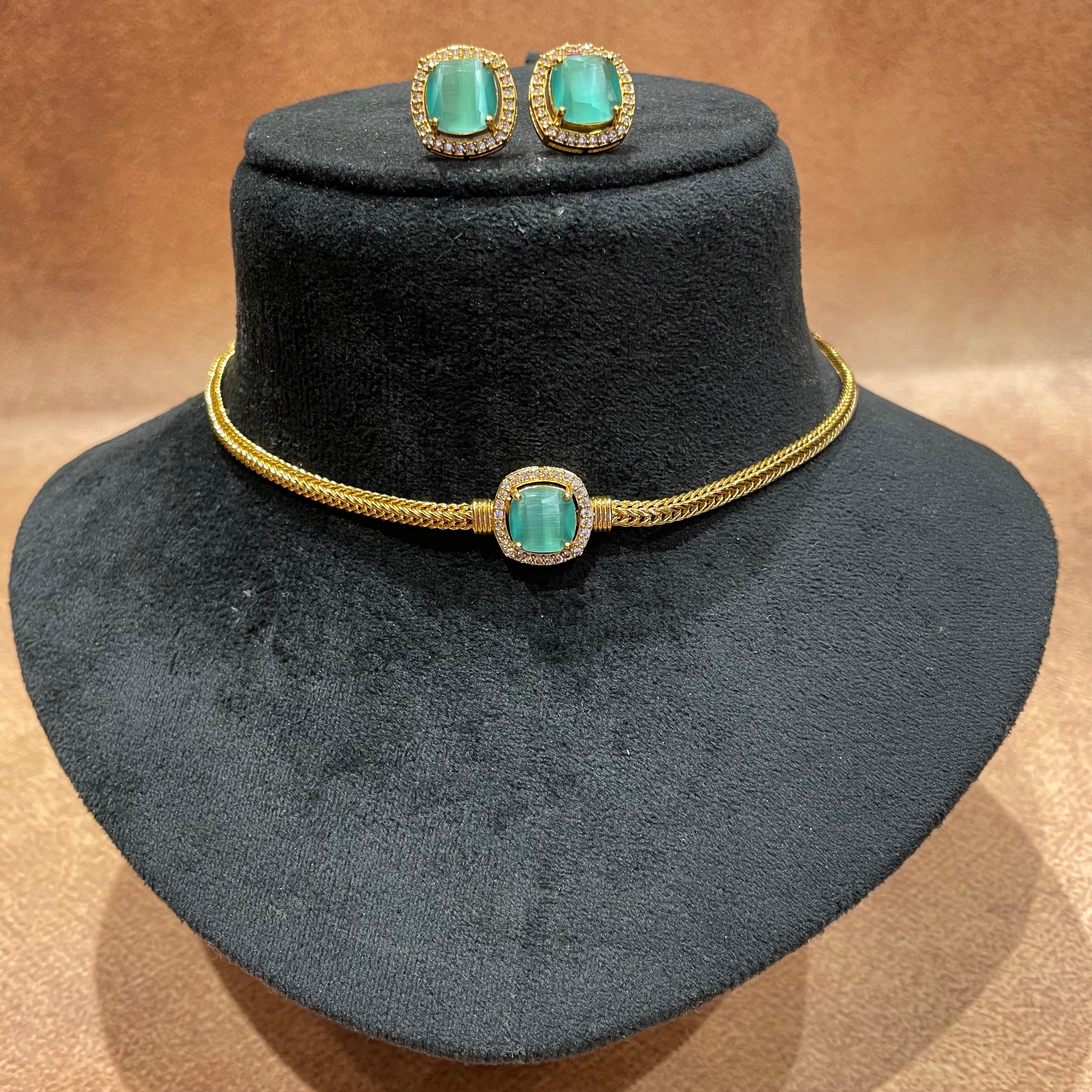 Sage Green Antique Necklace