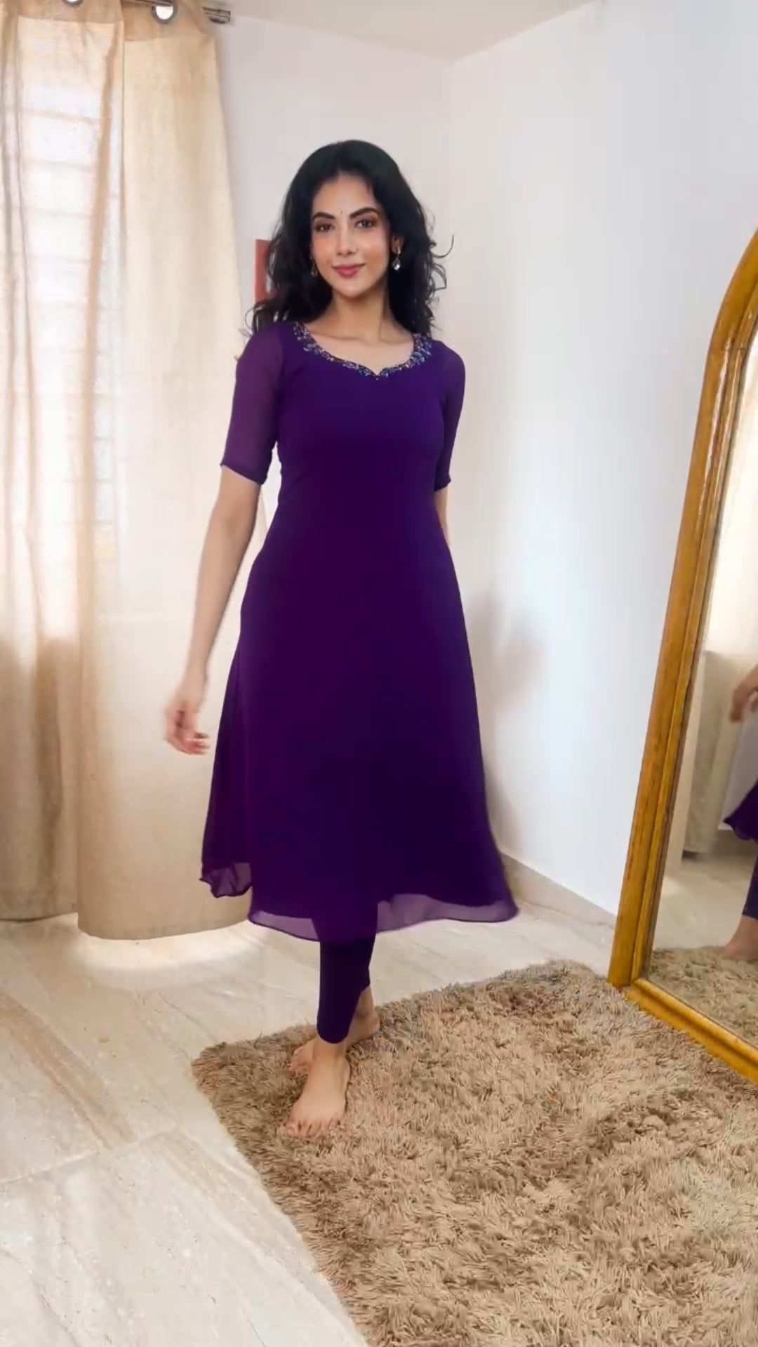 Georgette Violet Kurti