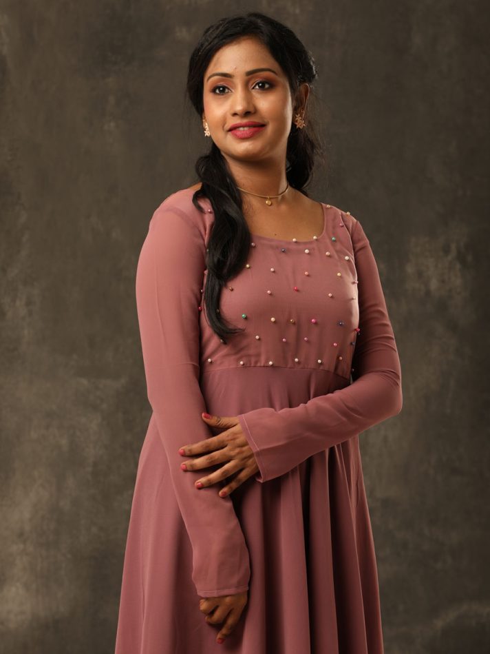 Anikshya Mauve Faux Georgette Party wear