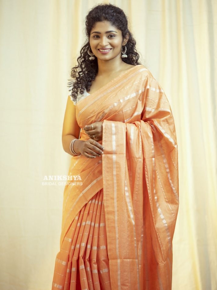 Anikshya Grey Silk Blouse with ruffled Sleeves
