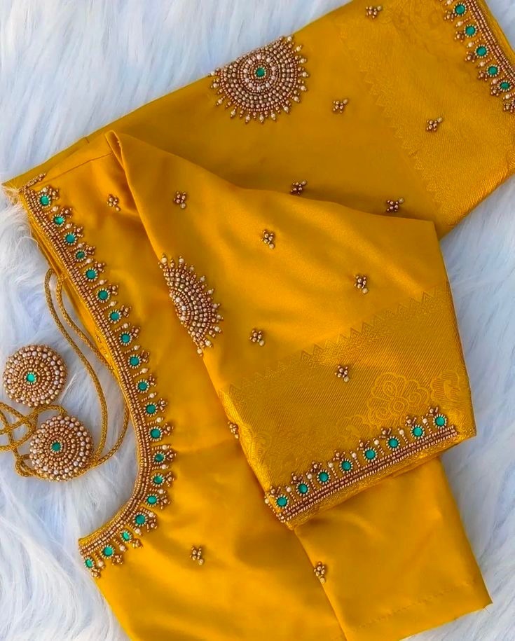 Yellow Blouse Design