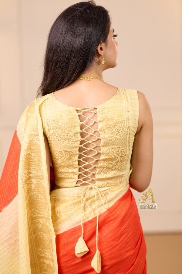 Red Sungudi Saree