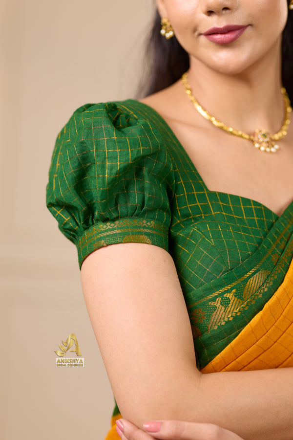 Yellow Sungudi Saree