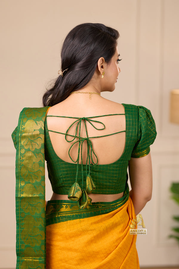 Yellow Sungudi Saree