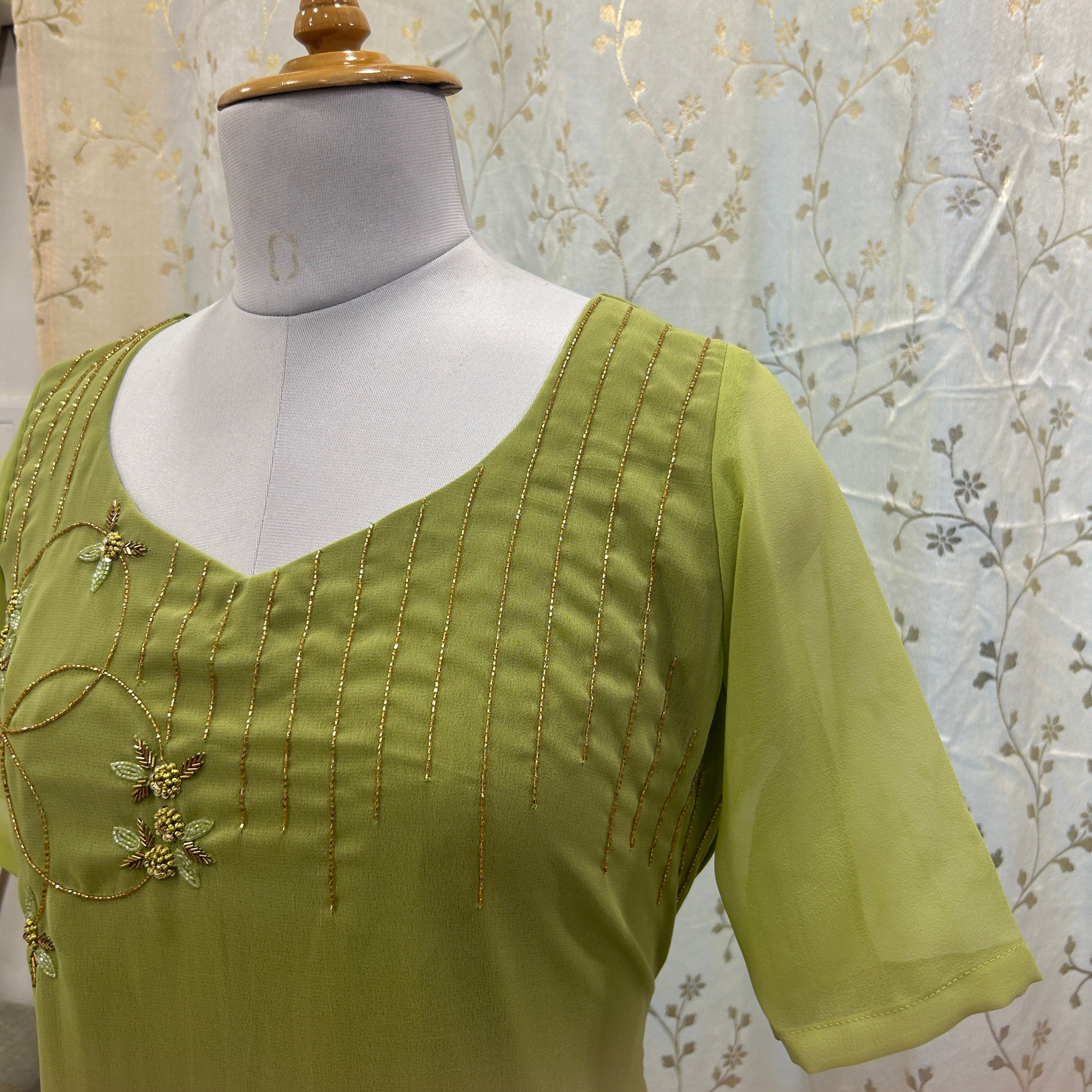 Georgette Green Kurti