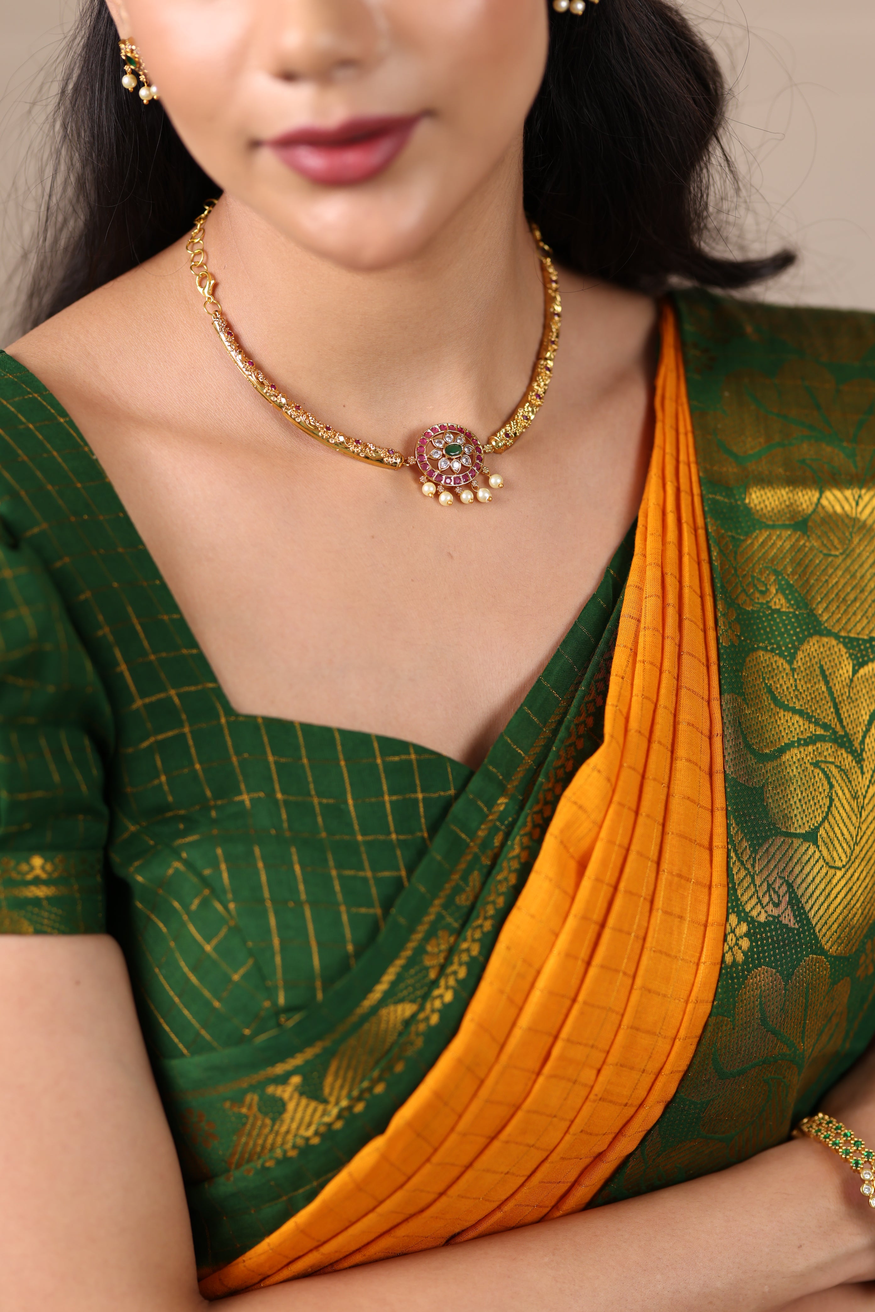 Praneetha kemp pendant Necklace