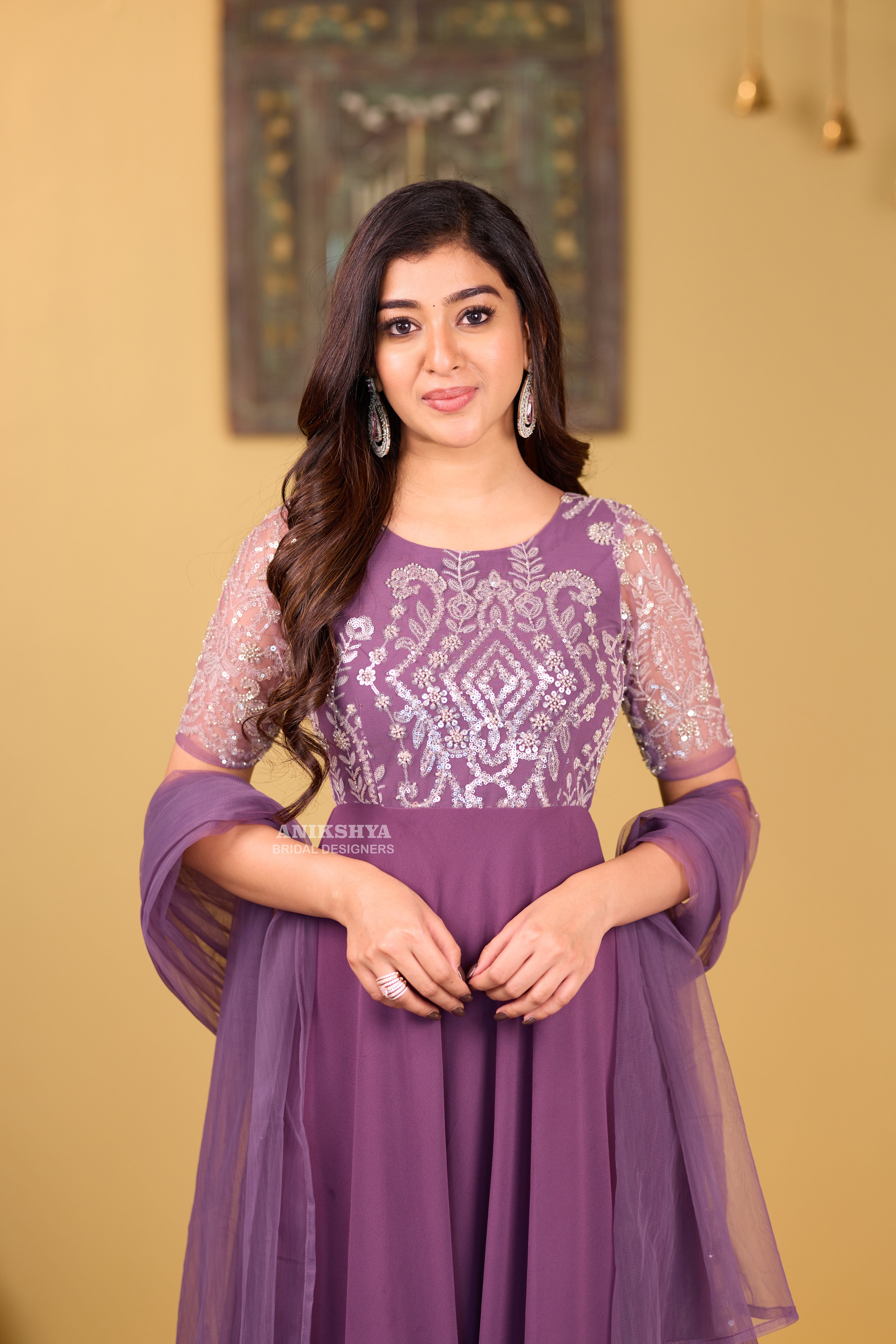 Anikshya Mauve pink Georgette Party wear