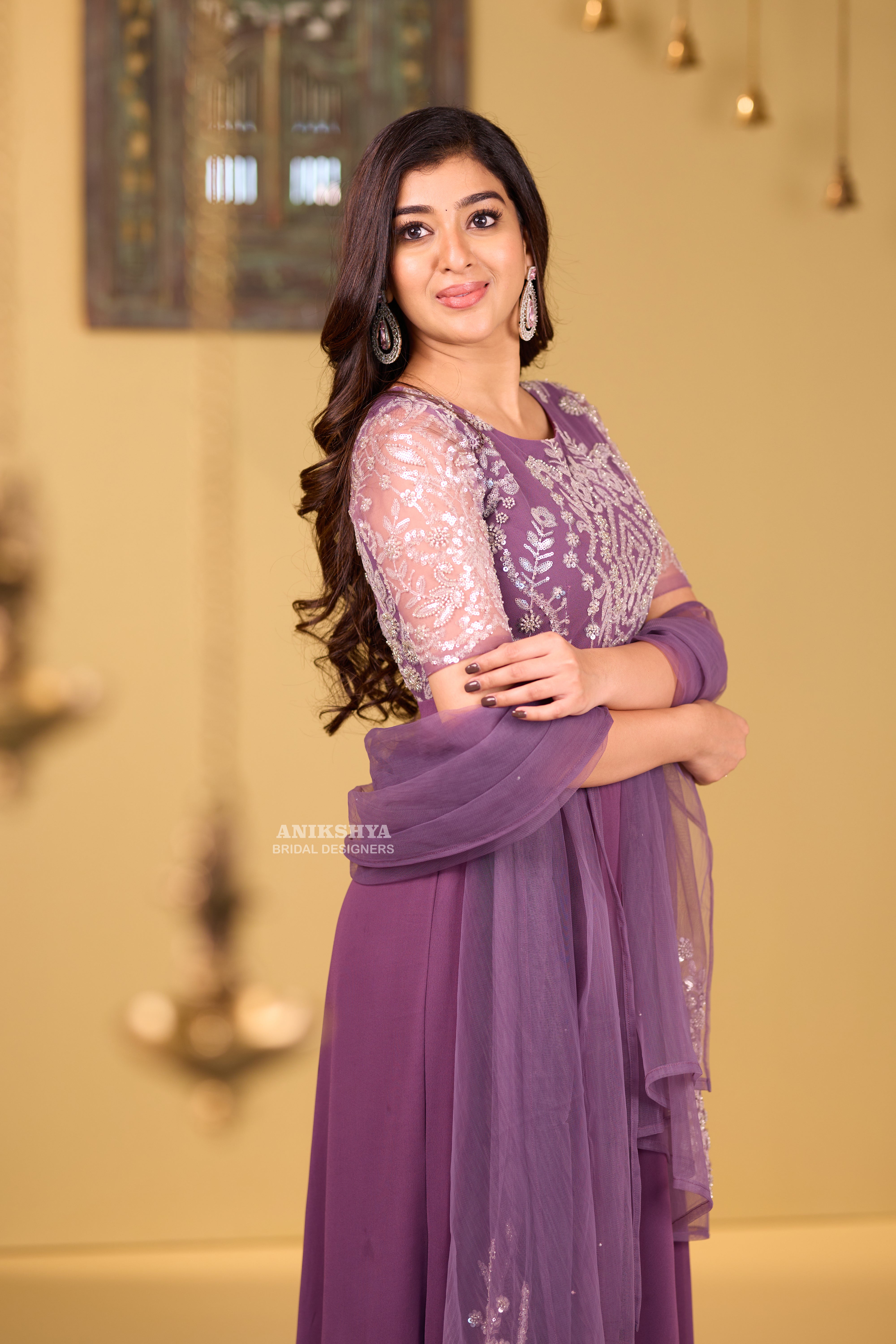 Anikshya Mauve pink Georgette Party wear