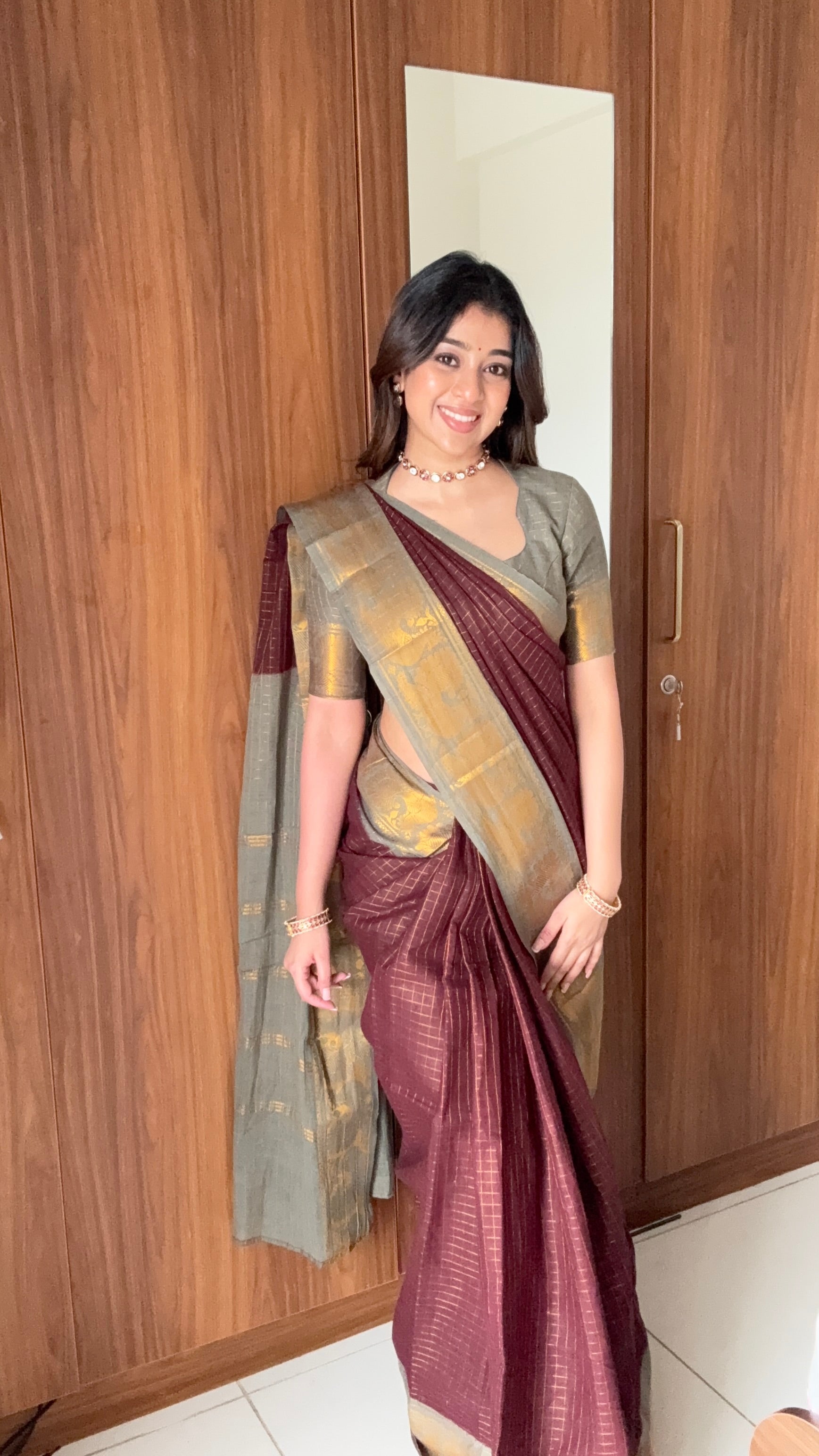 Maroon Sungi Cotton Saree ABD25AP91