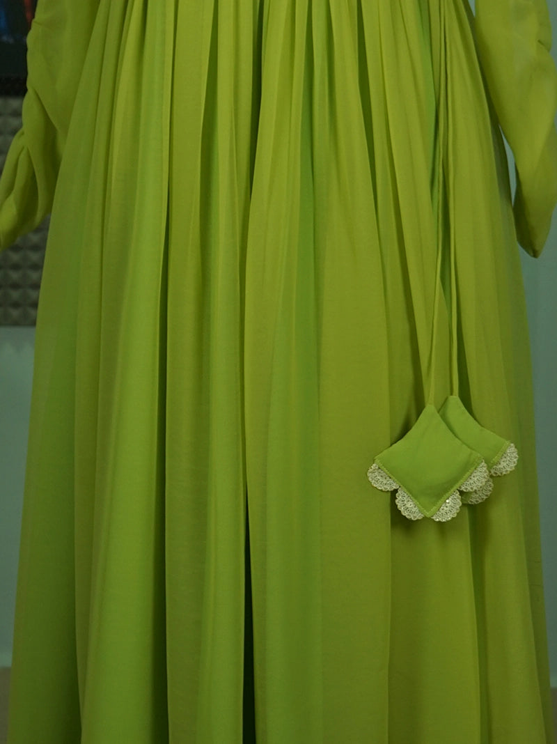 Anikshya Pista Green Angarakha Party wear dress