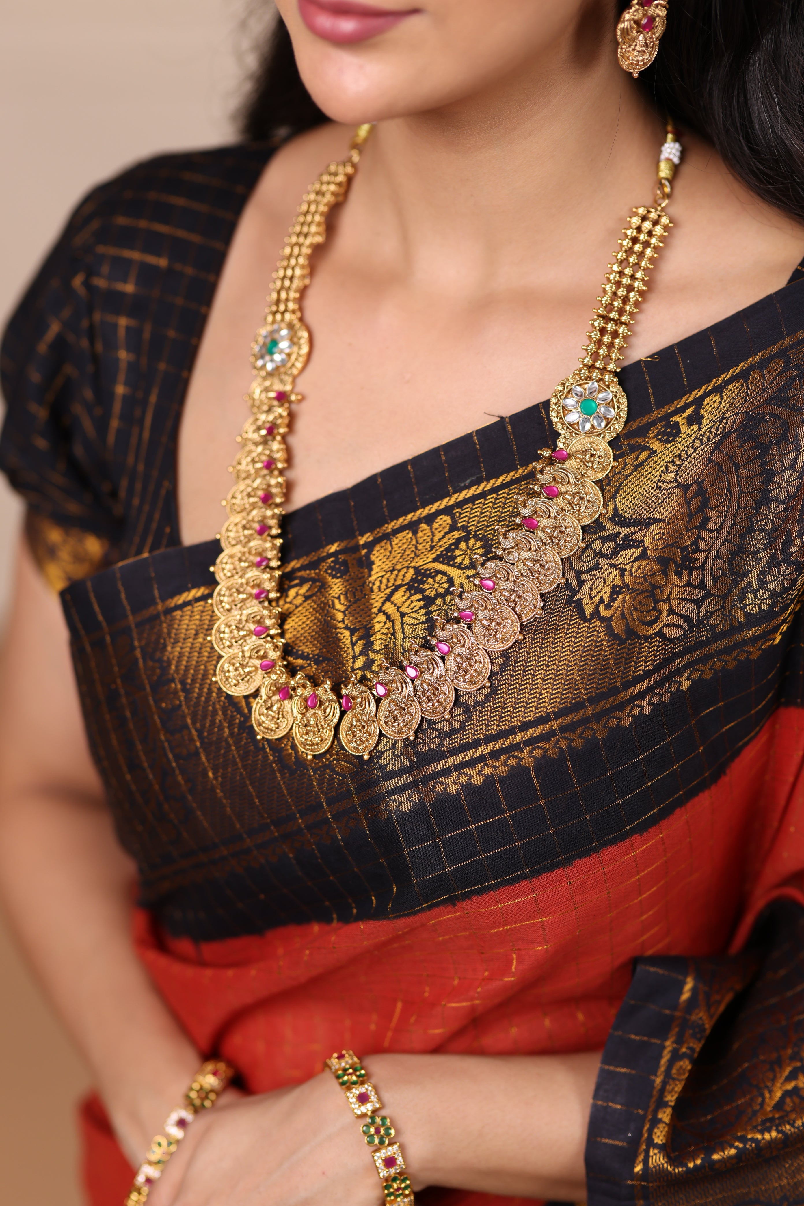 Lakshmi Kundan Antique Haram