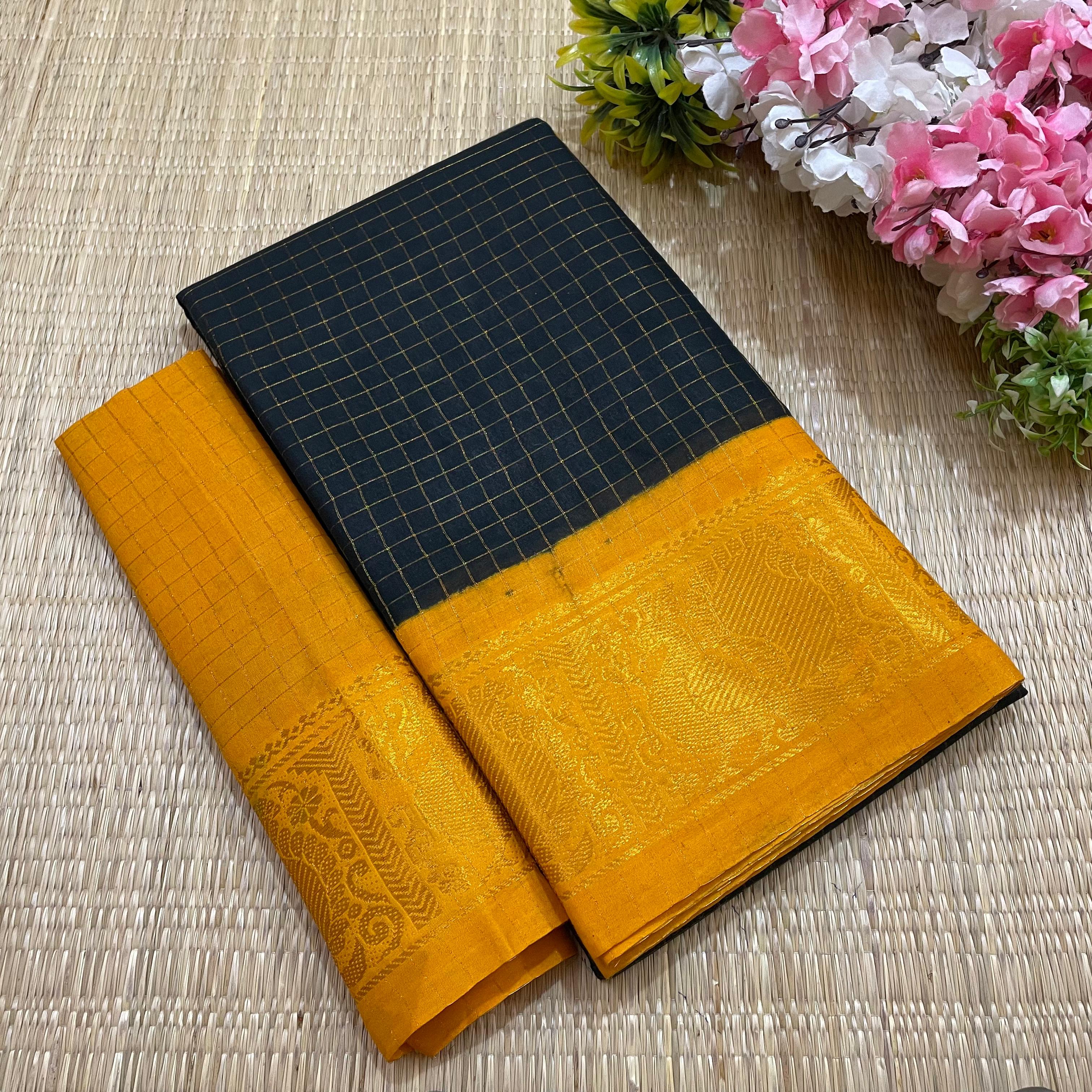 Bottle Green Sungudi Saree
