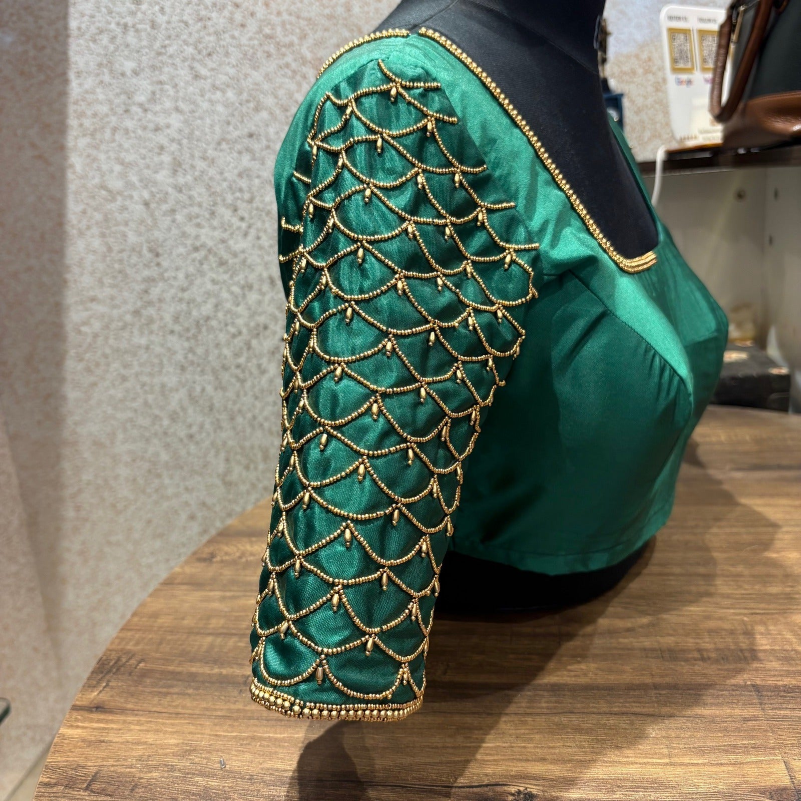 Handwork Green Blouse