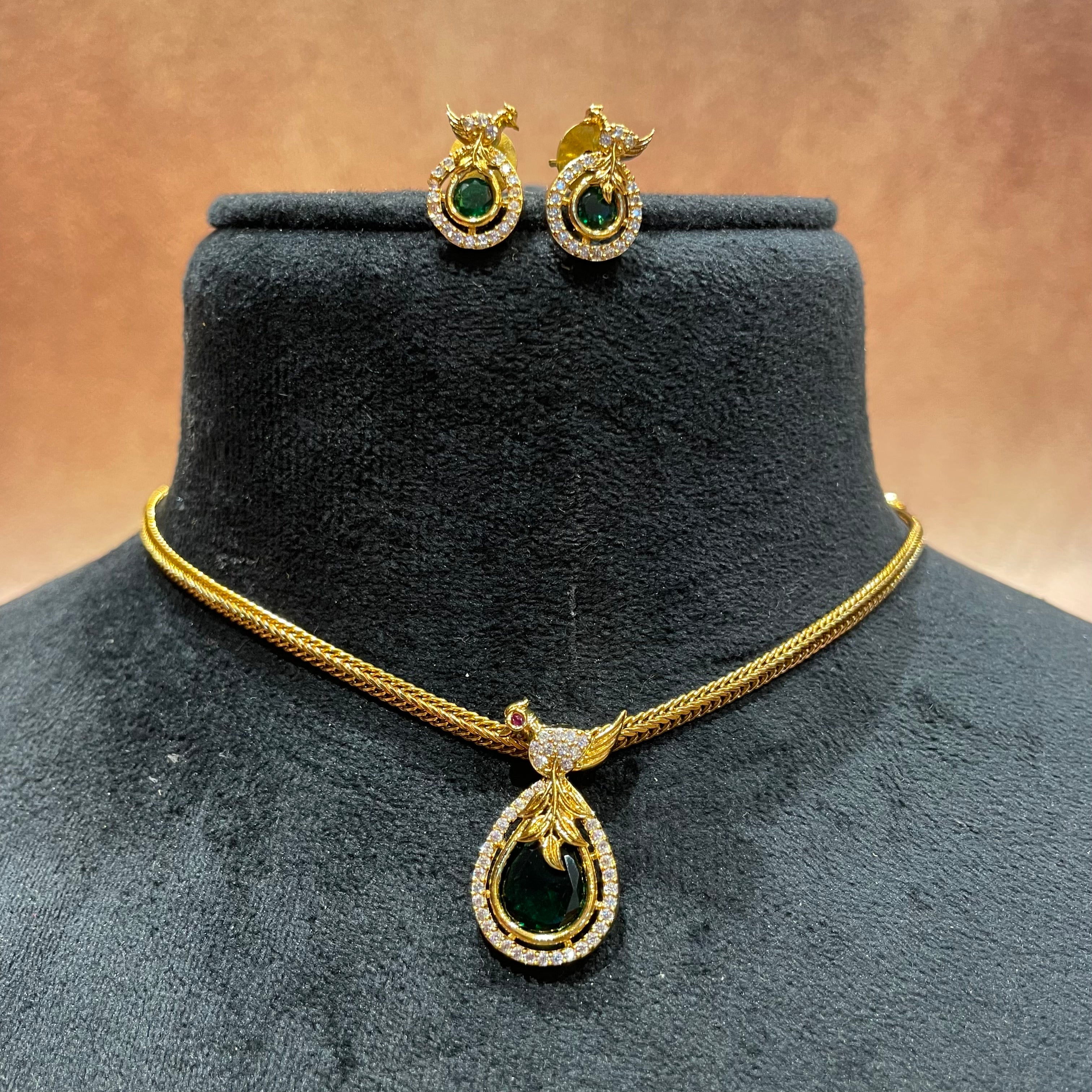 Indra Emerald Pendant Necklace