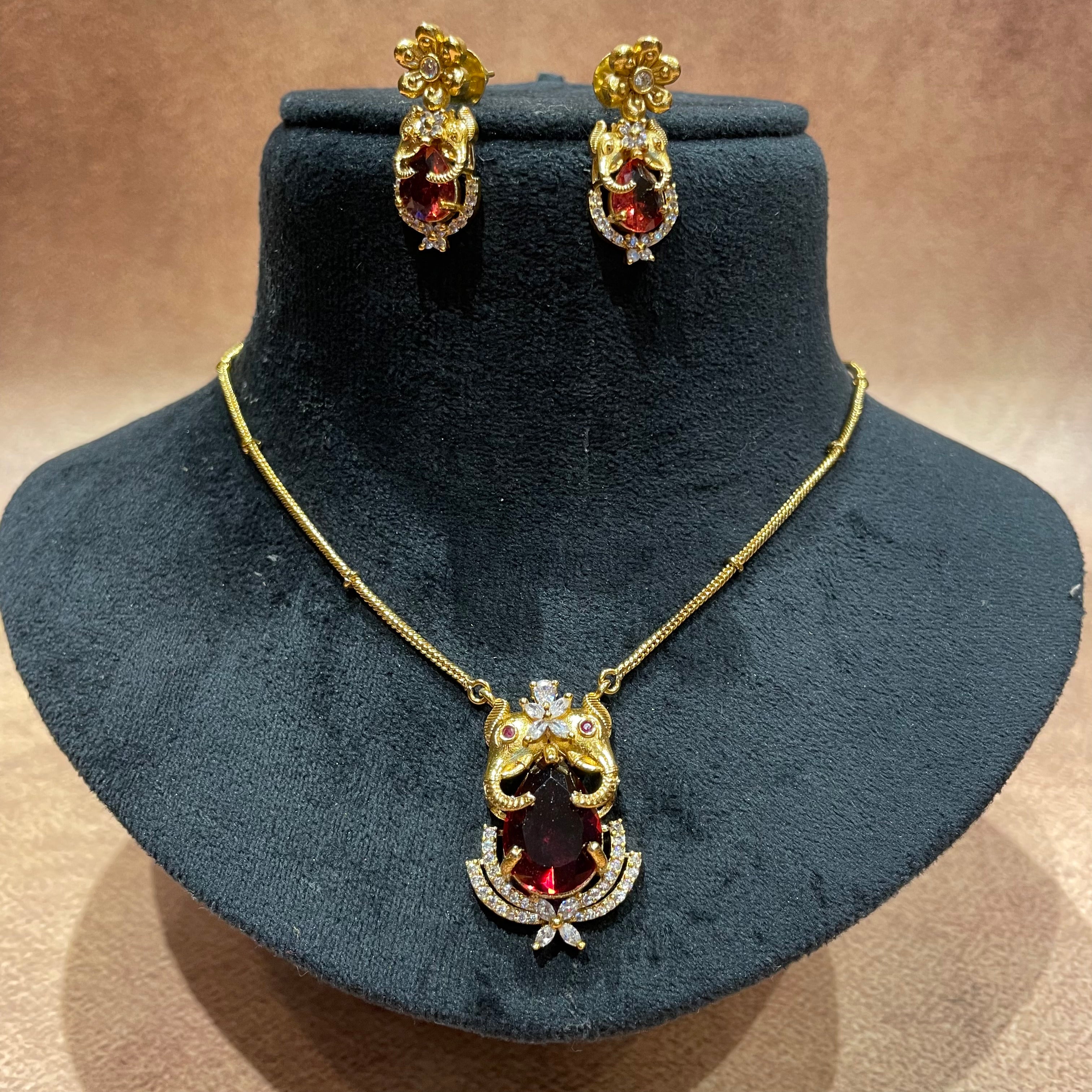 Anika Ruby Pendant Necklace