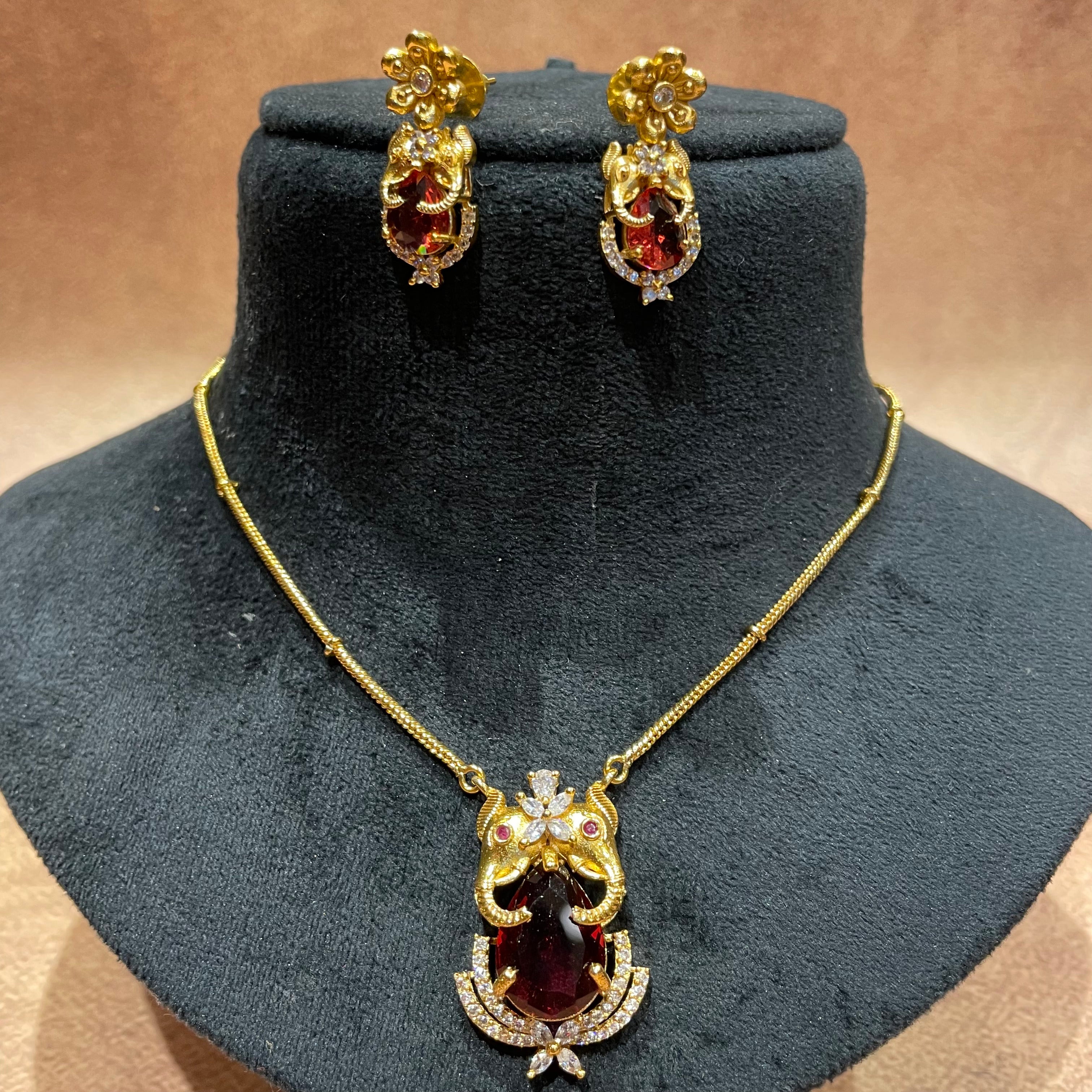 Anika Ruby Pendant Necklace