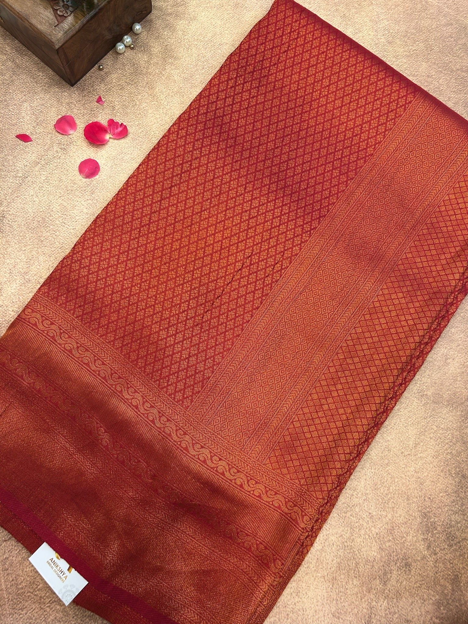 Red Kubera Pattu saree