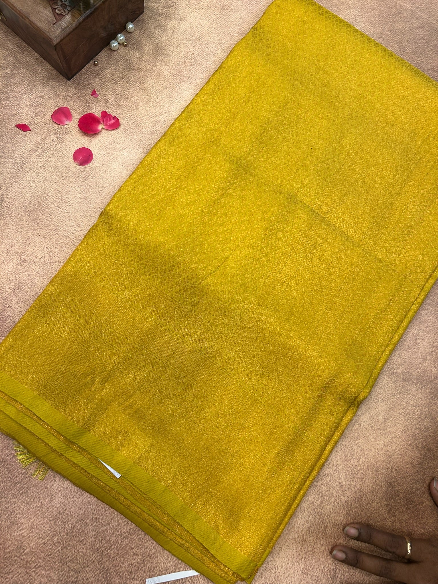 Yellow Kubera Pattu saree
