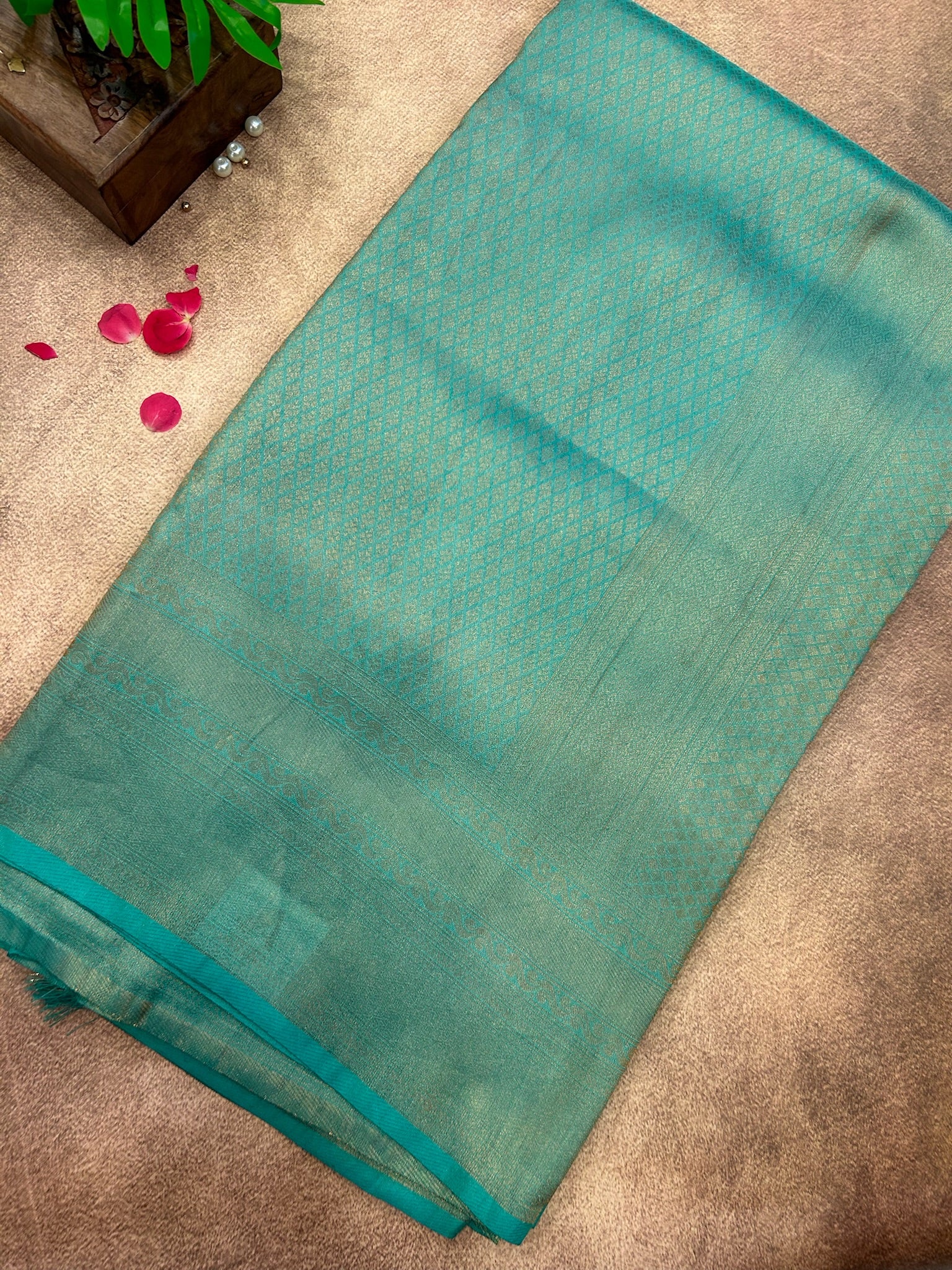 Surf Green Kubera Pattu saree