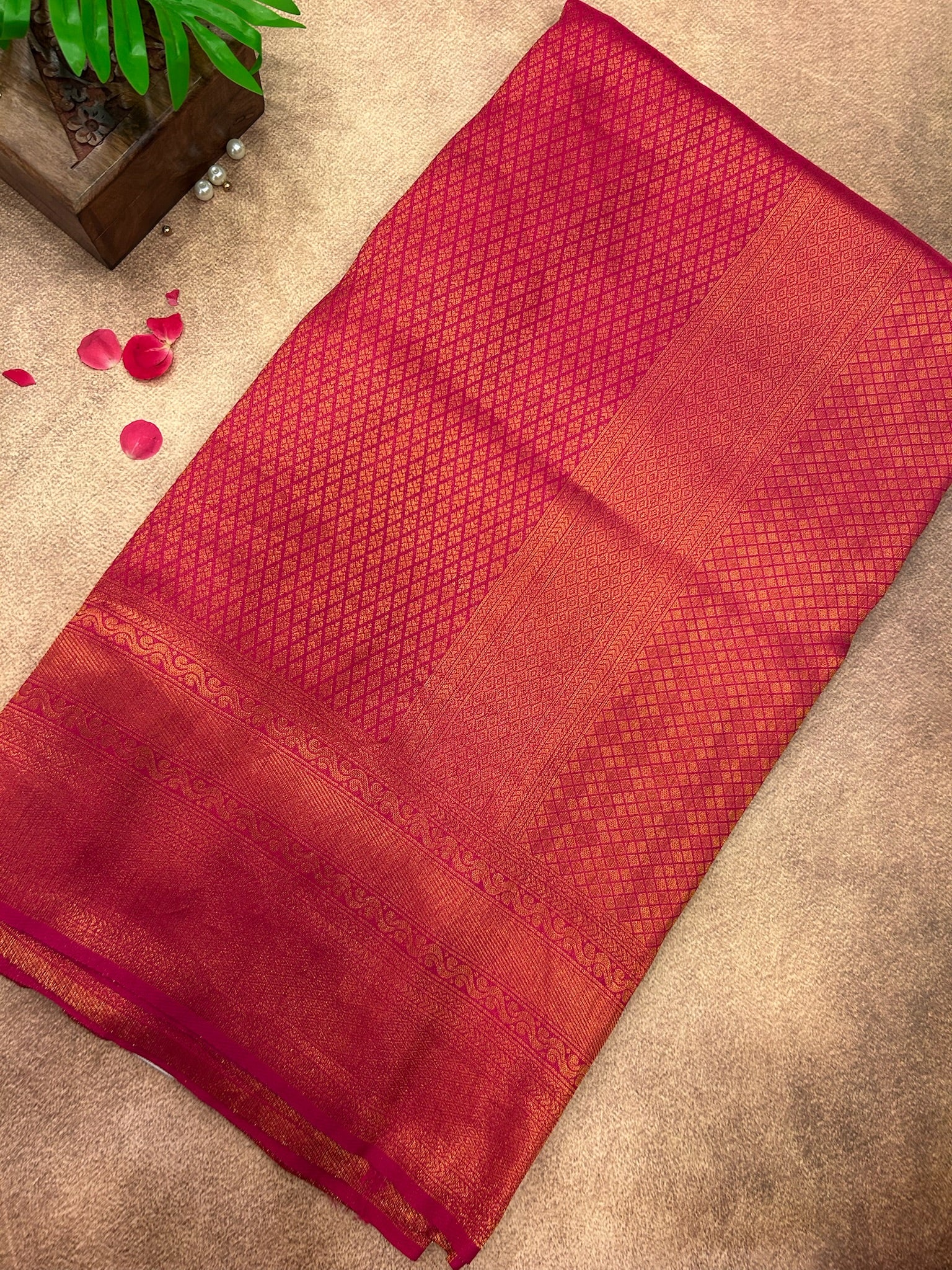 Pink Kubera Pattu saree
