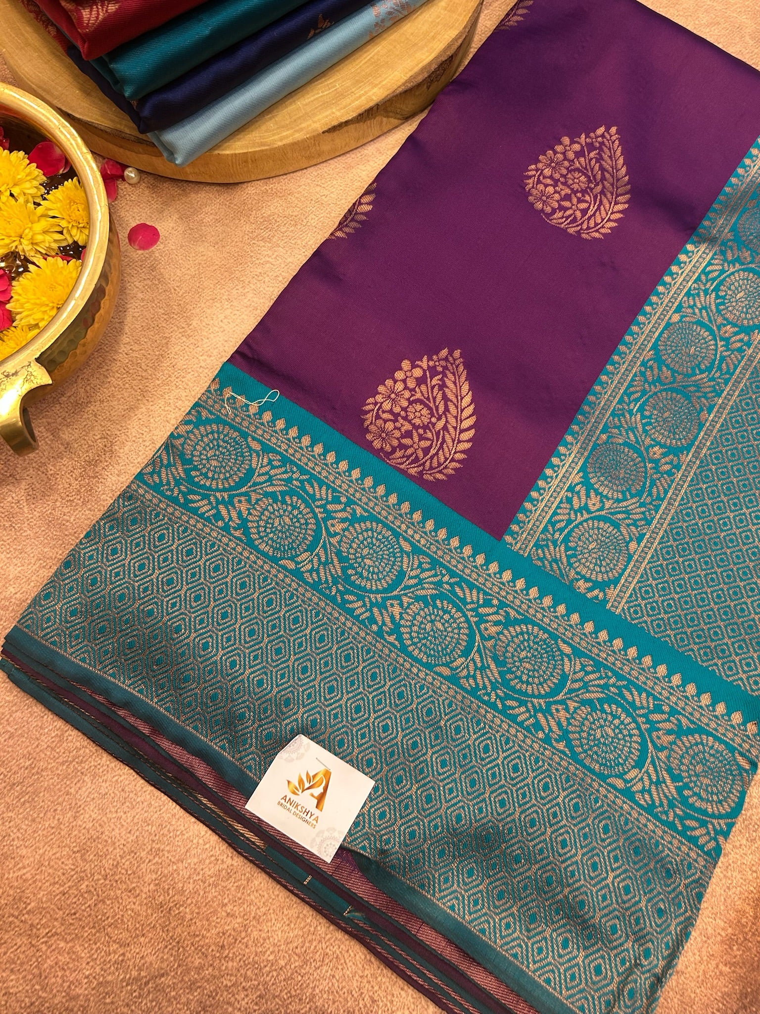 Wine Lichi silk saree