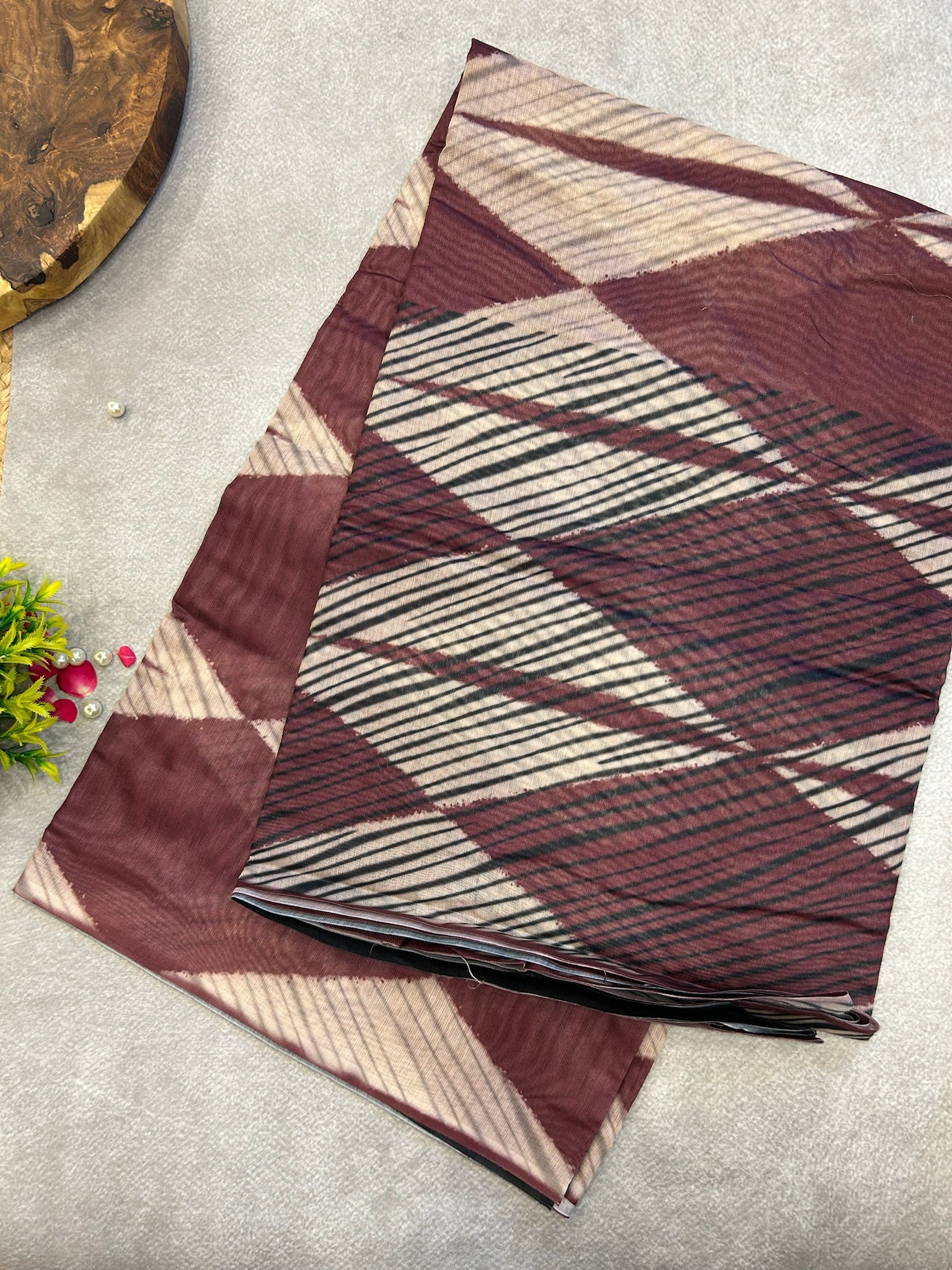 Maroon Chanderi Cotton