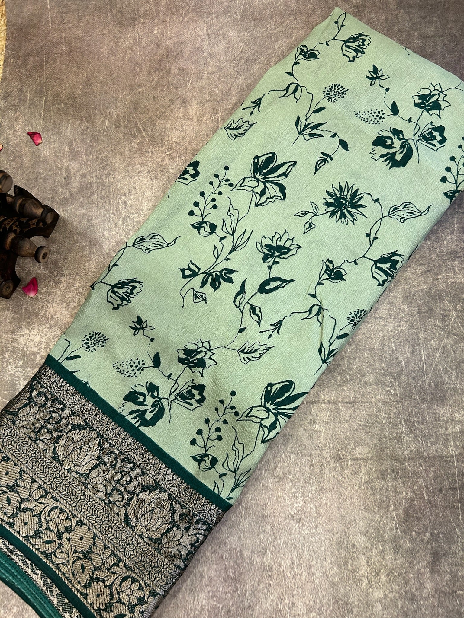 Green Dola silk Saree