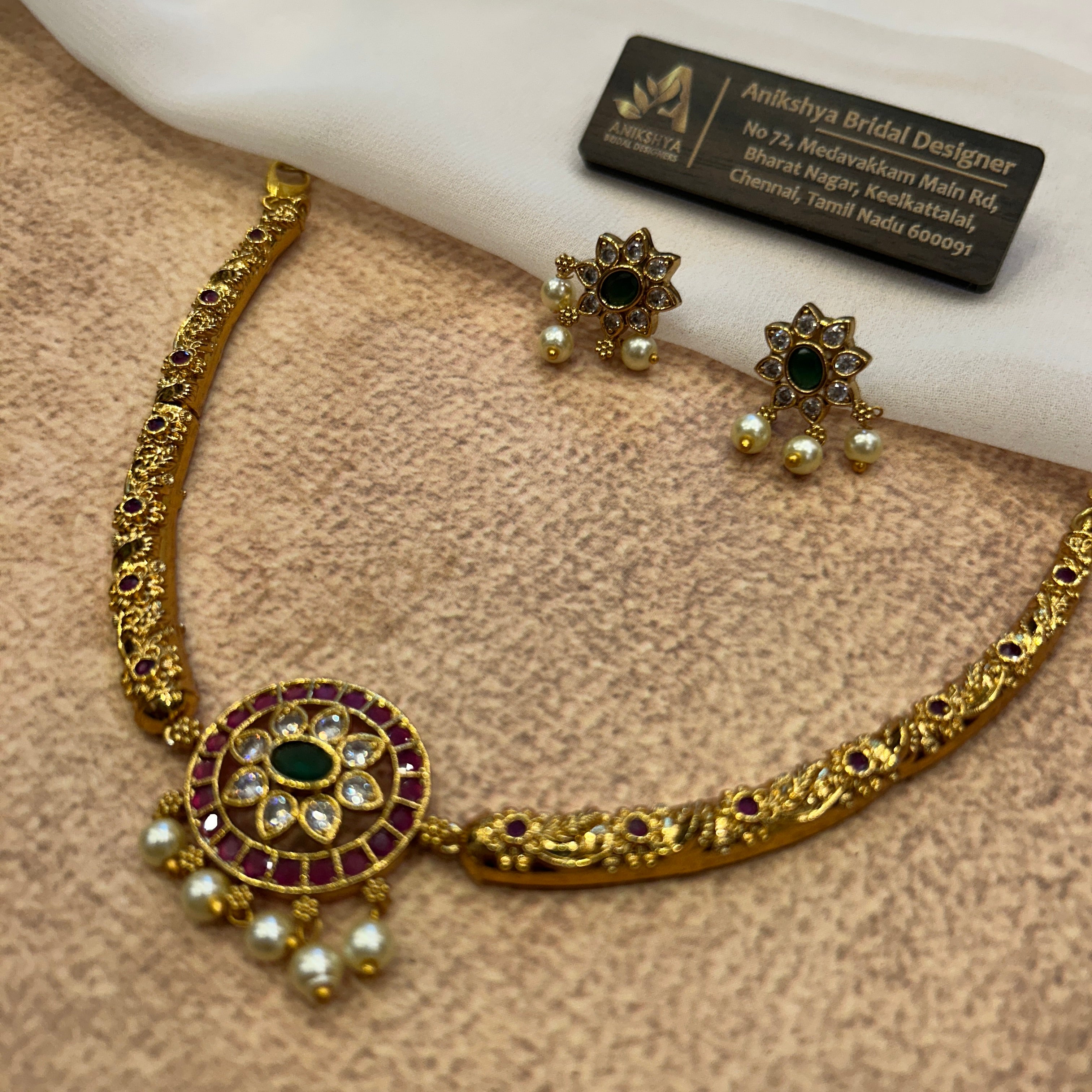 Praneetha kemp pendant Necklace