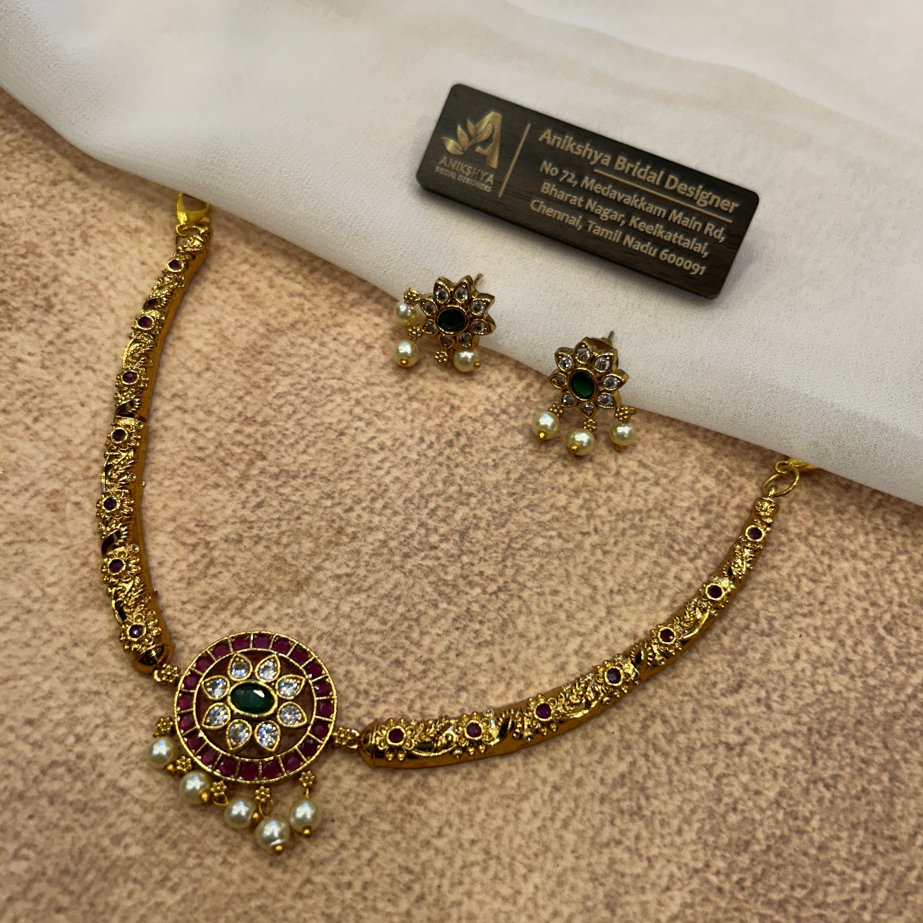 Praneetha kemp pendant Necklace