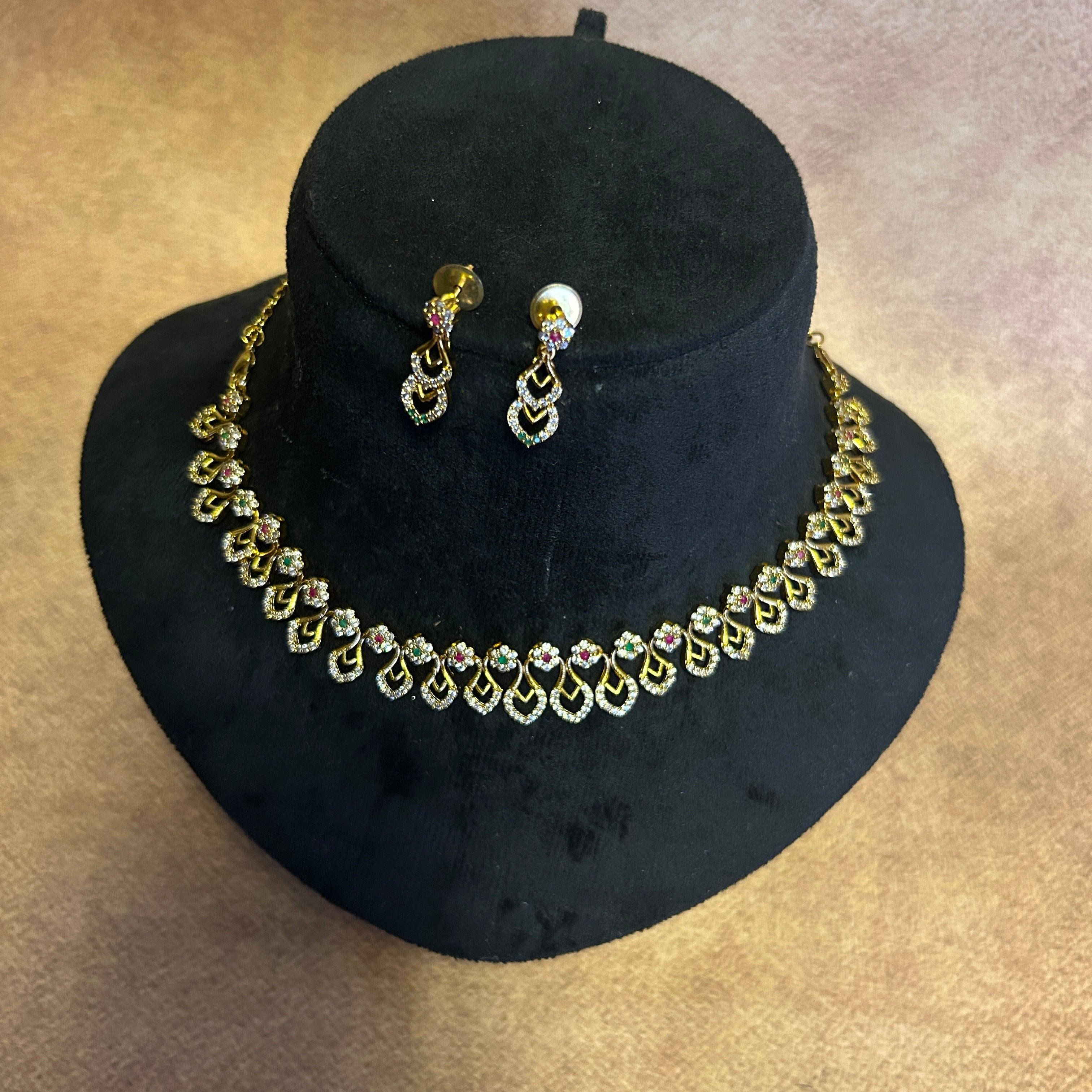 Sundar multicolour AD necklace